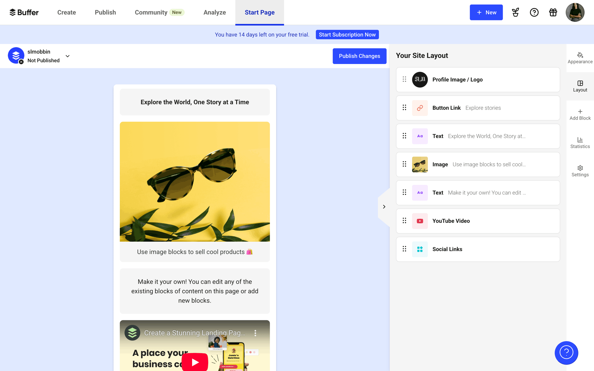 Buffer Web Business interface screenshot 9
