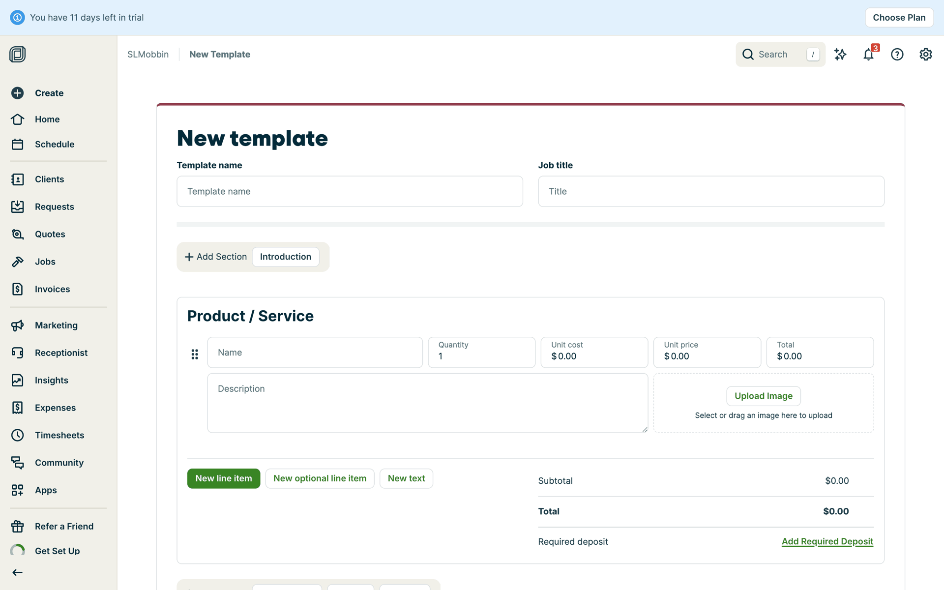 Jobber Web Business interface screenshot 13