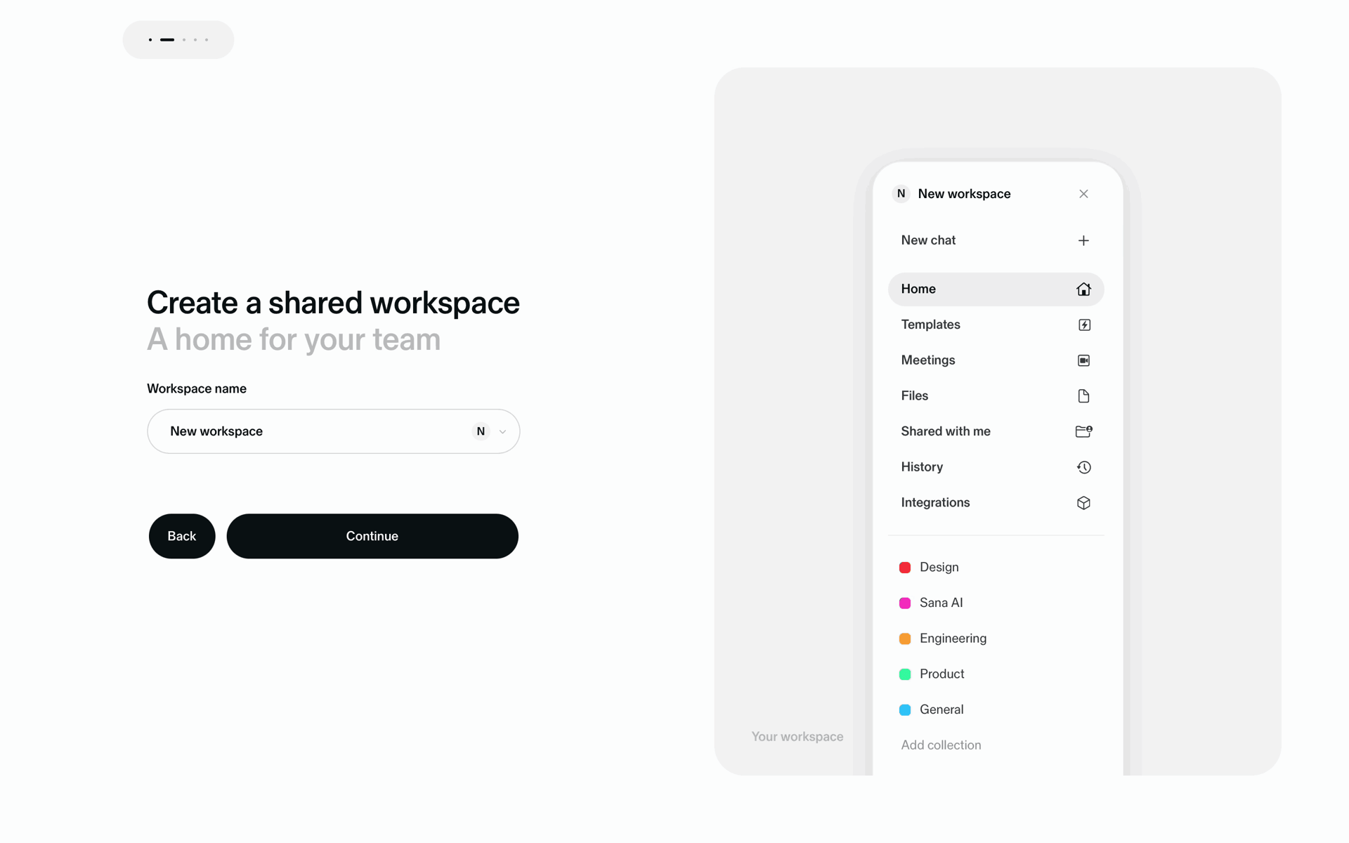 Sana AI Web Business interface screenshot 9