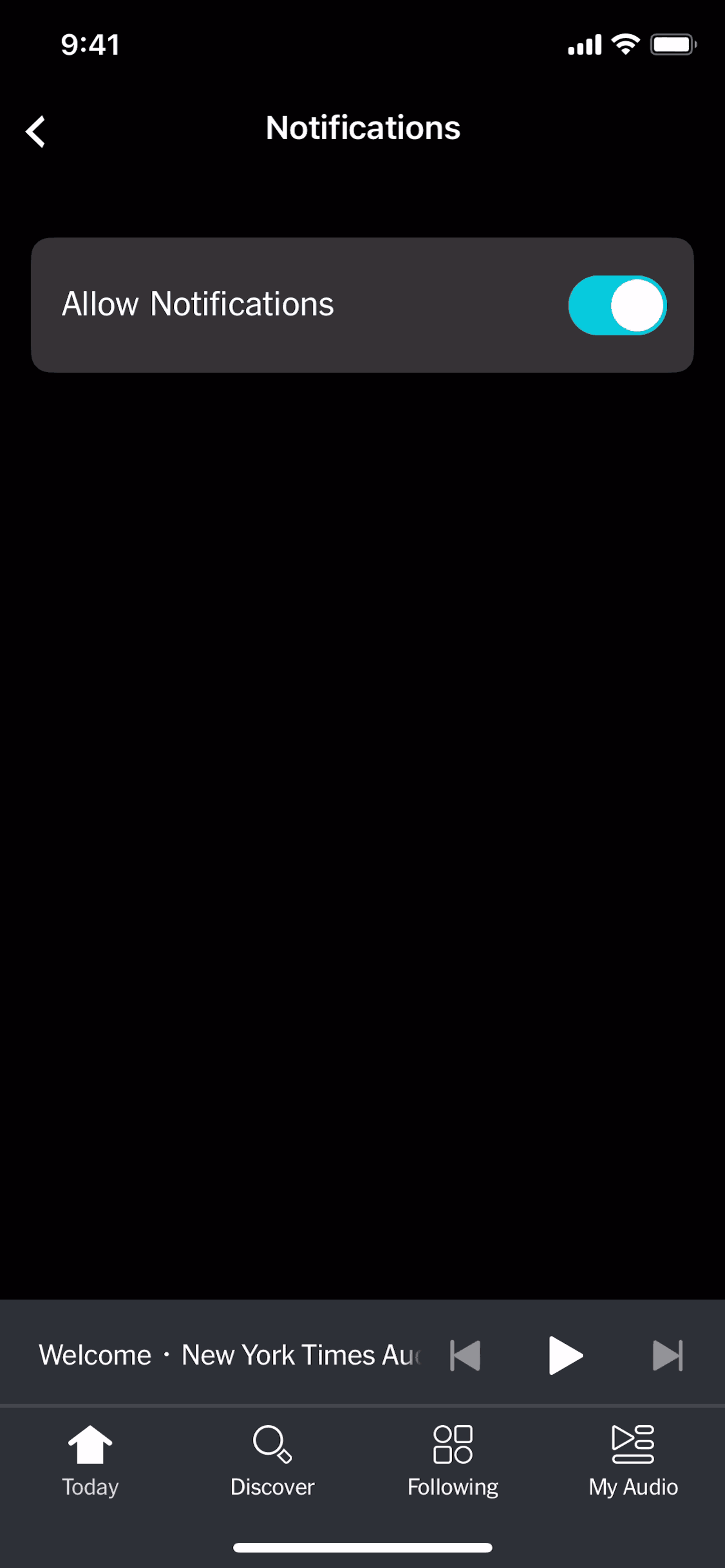 NYT Audio iOS Music & Audio interface screenshot 23