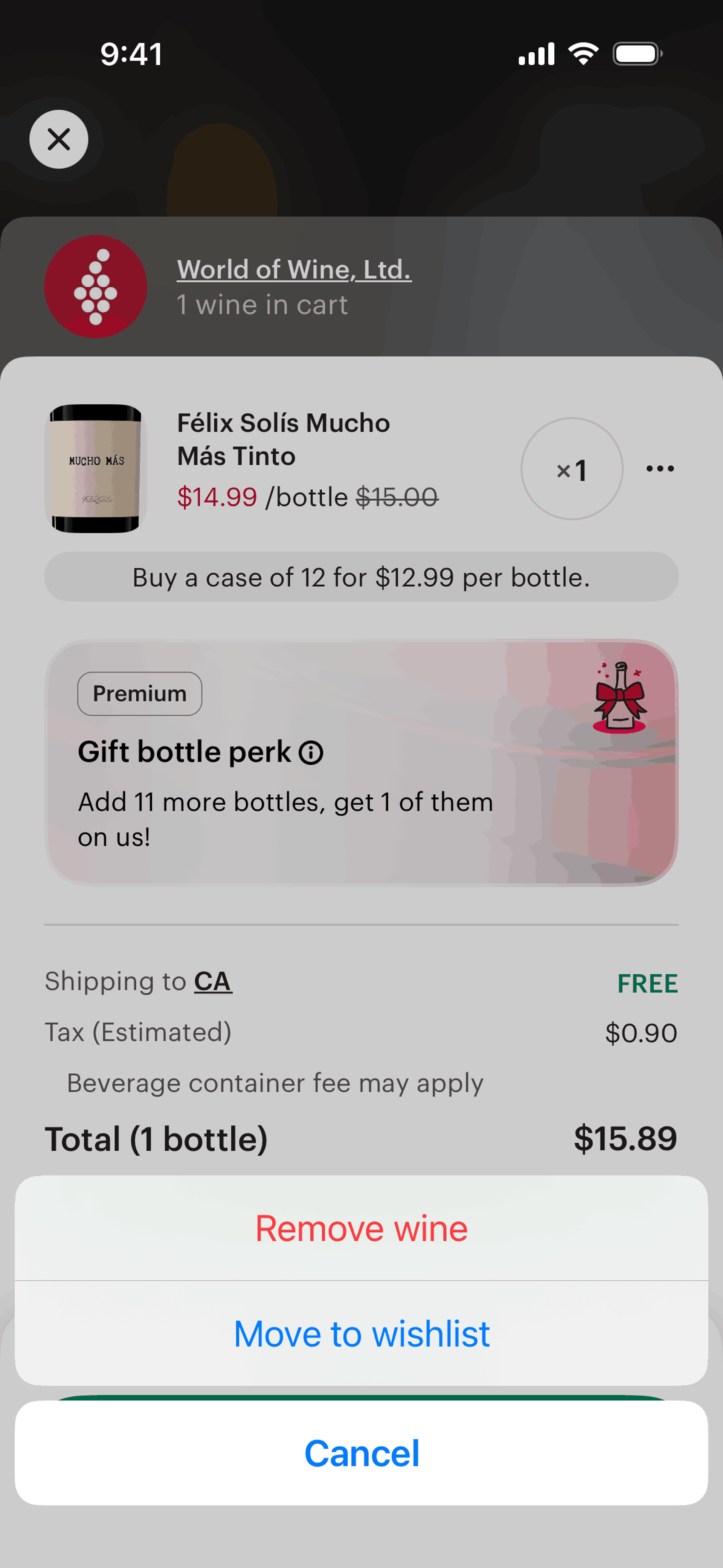 Vivino iOS Shopping interface screenshot 10