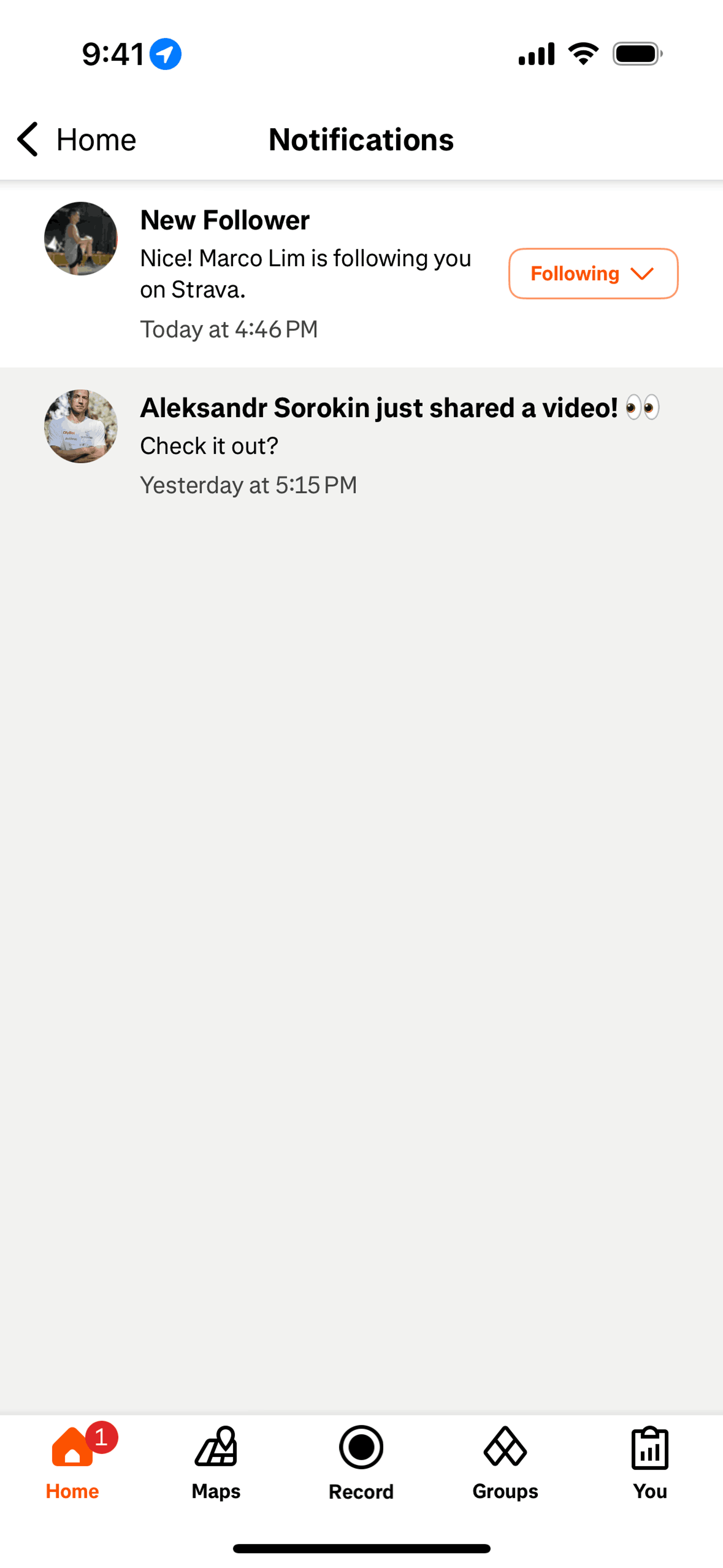 Strava iOS Health & Fitness interface screenshot 18