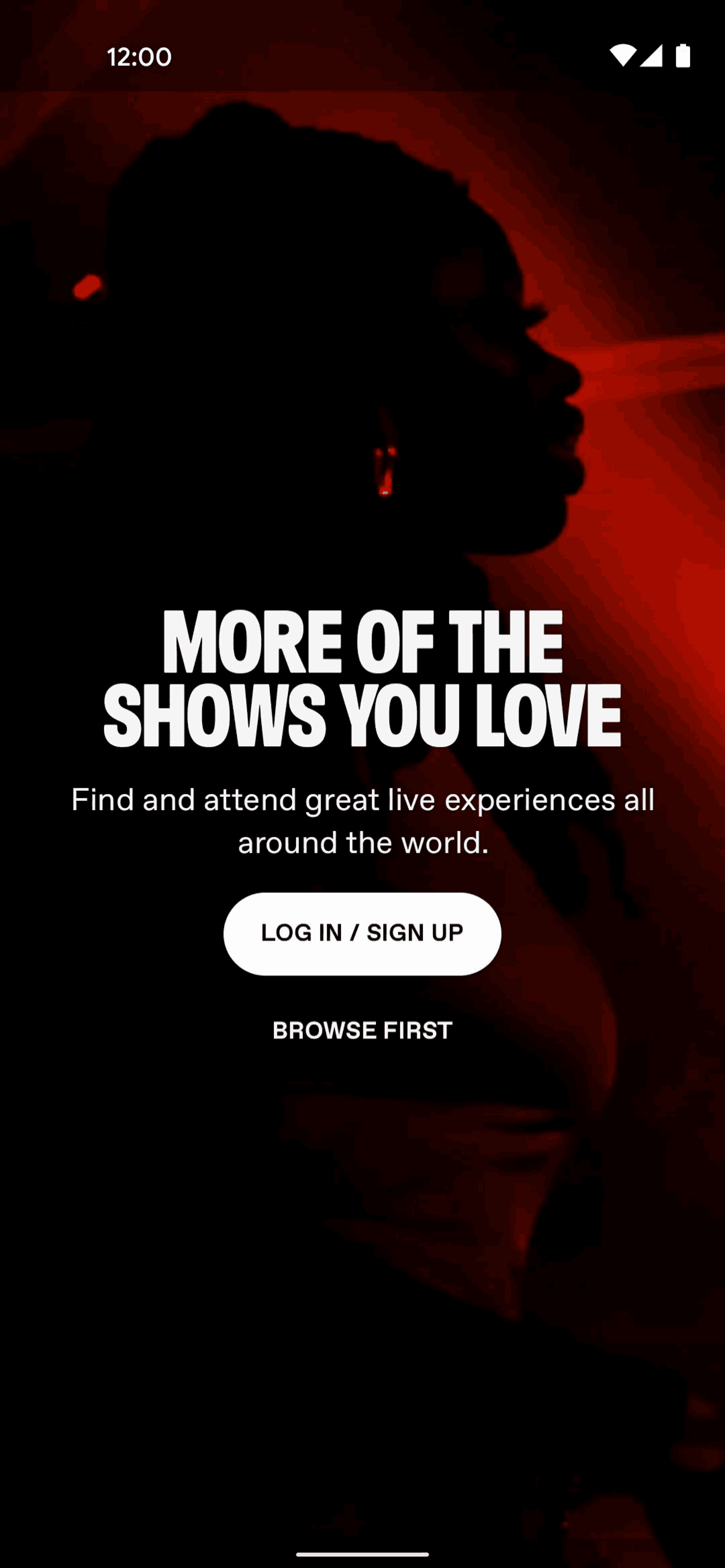 DICE Android Entertainment interface screenshot 1