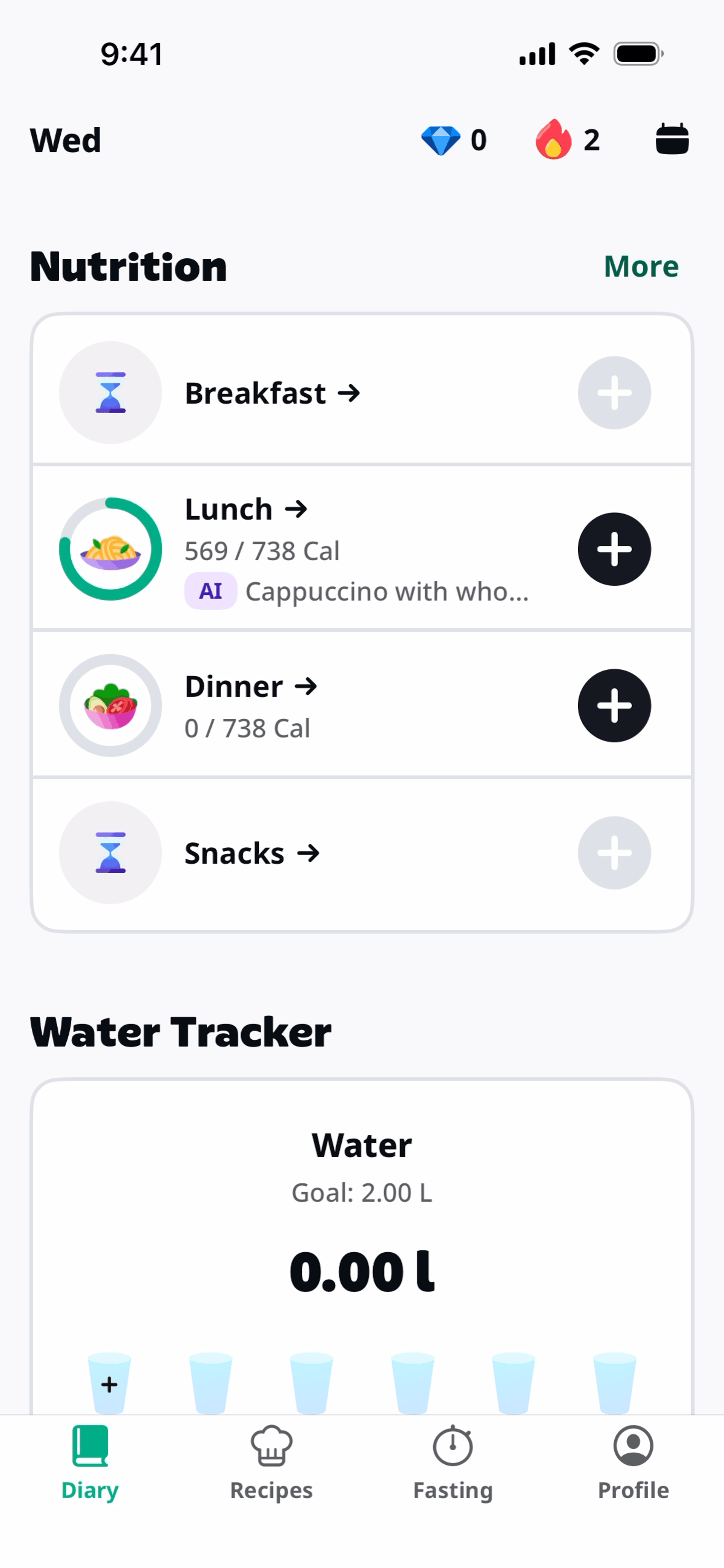 Food counter for weight loss