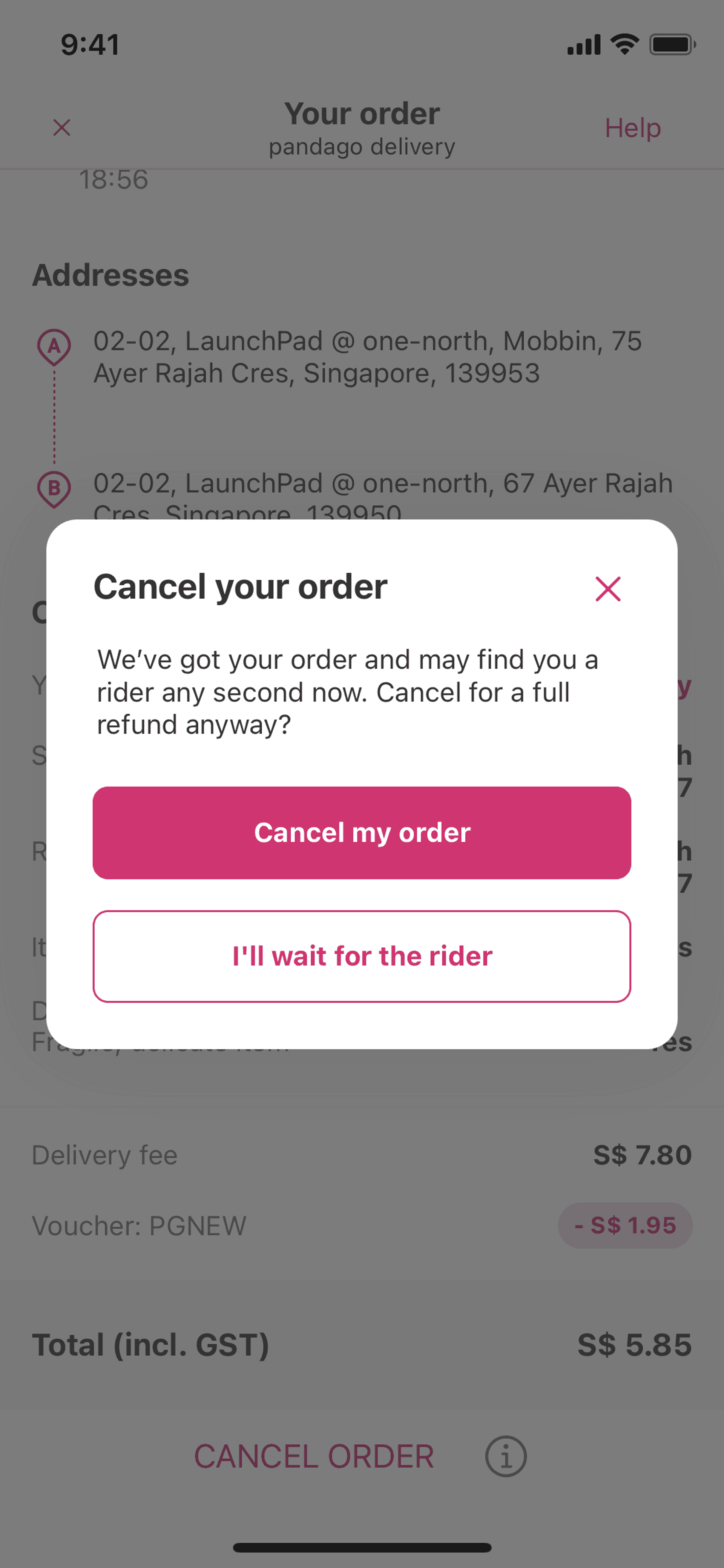 foodpanda iOS Food & Drink interface screenshot 15