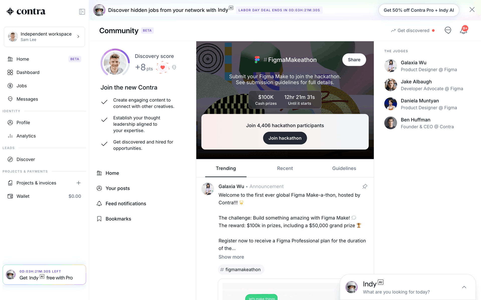 Contra Web Business interface screenshot 11