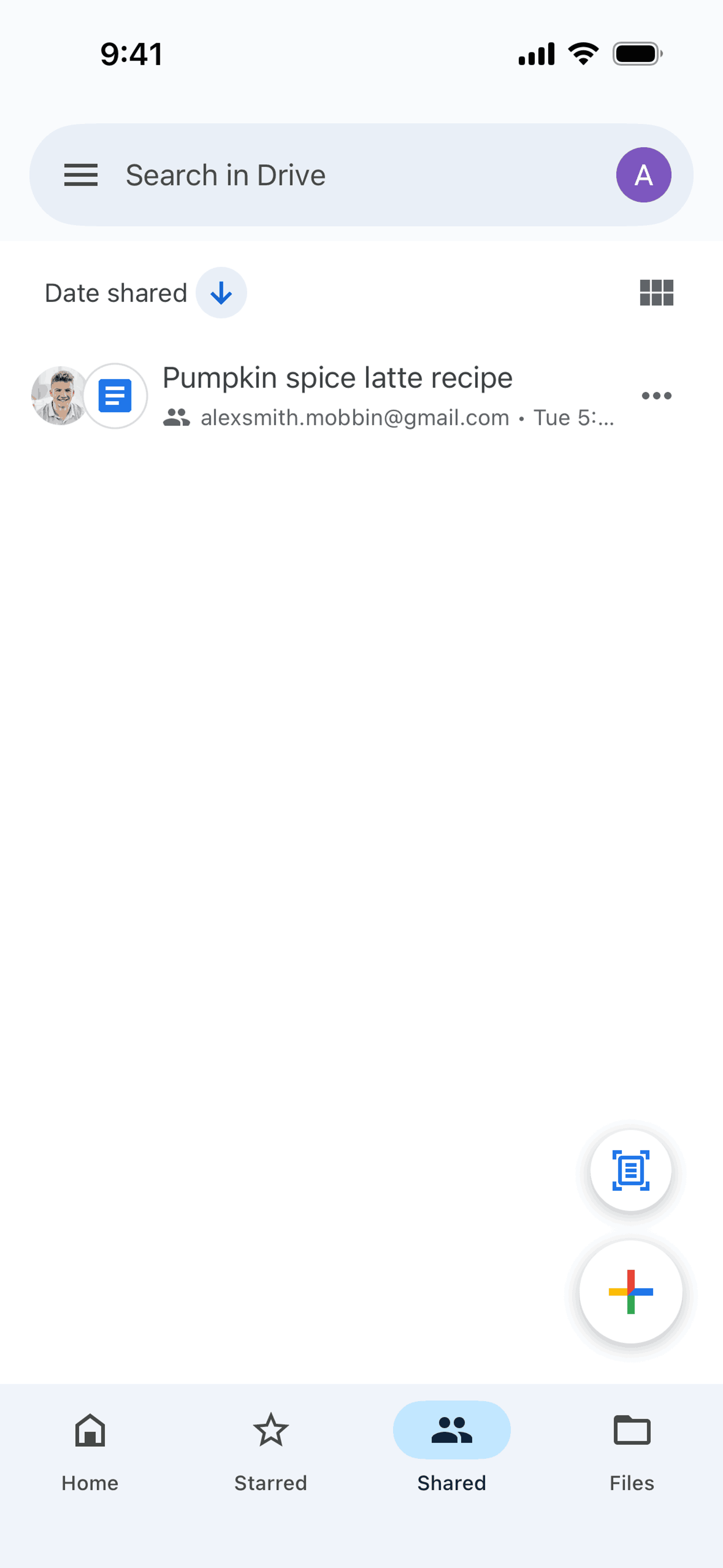 Google Drive iOS Productivity interface screenshot 5