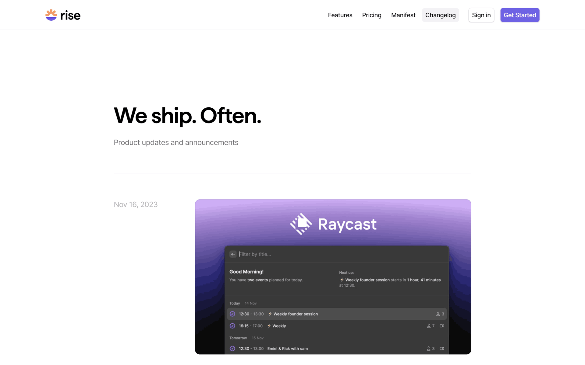 Rise Web Collaboration interface screenshot 22