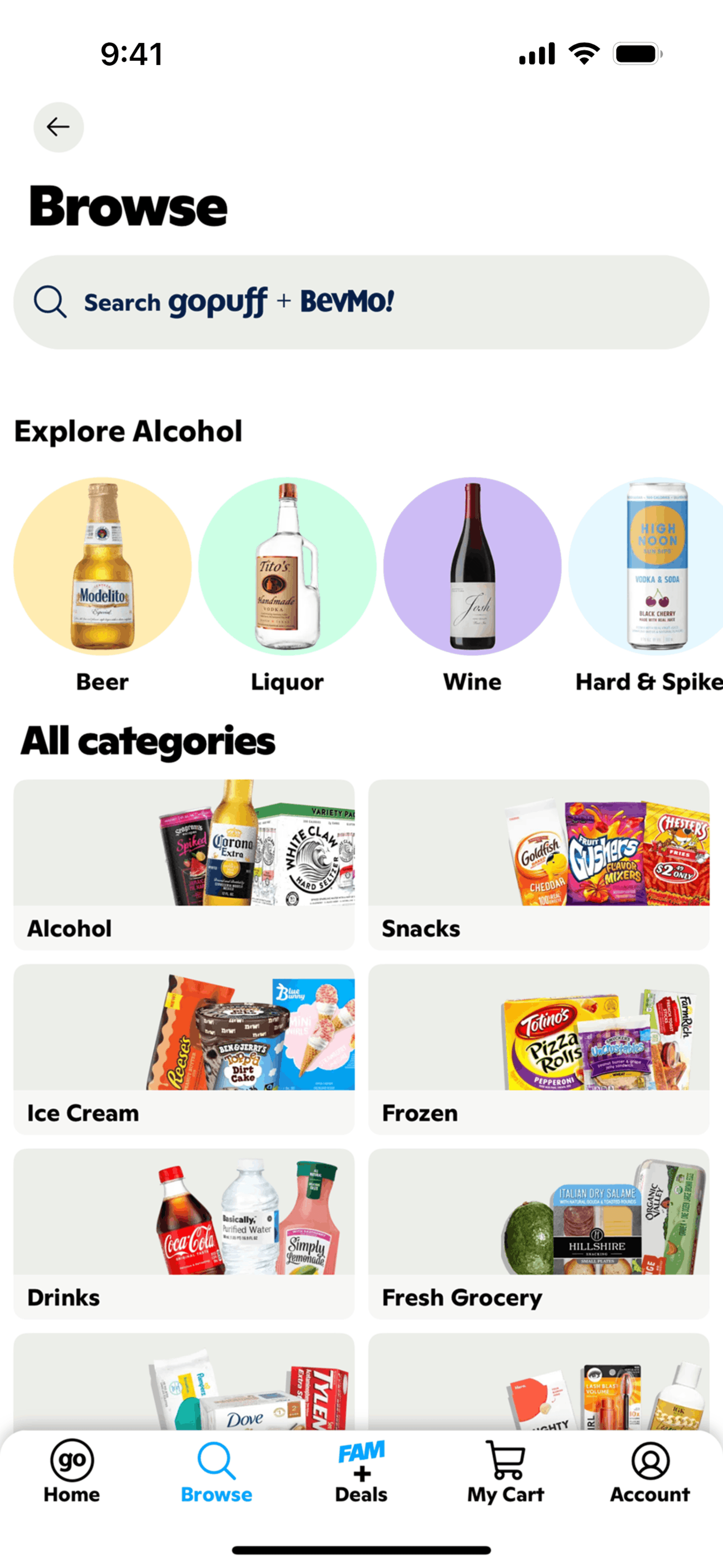 Gopuff iOS Shopping interface screenshot 16