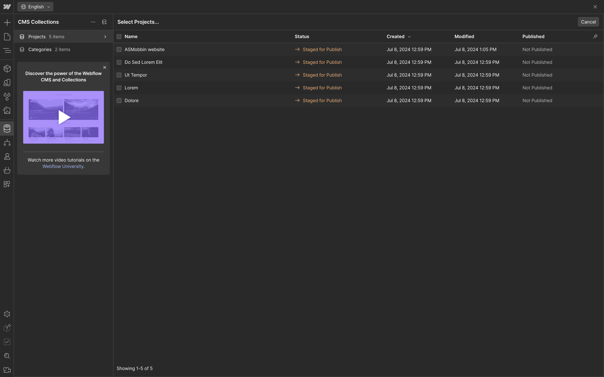 Webflow Web Productivity interface screenshot 19