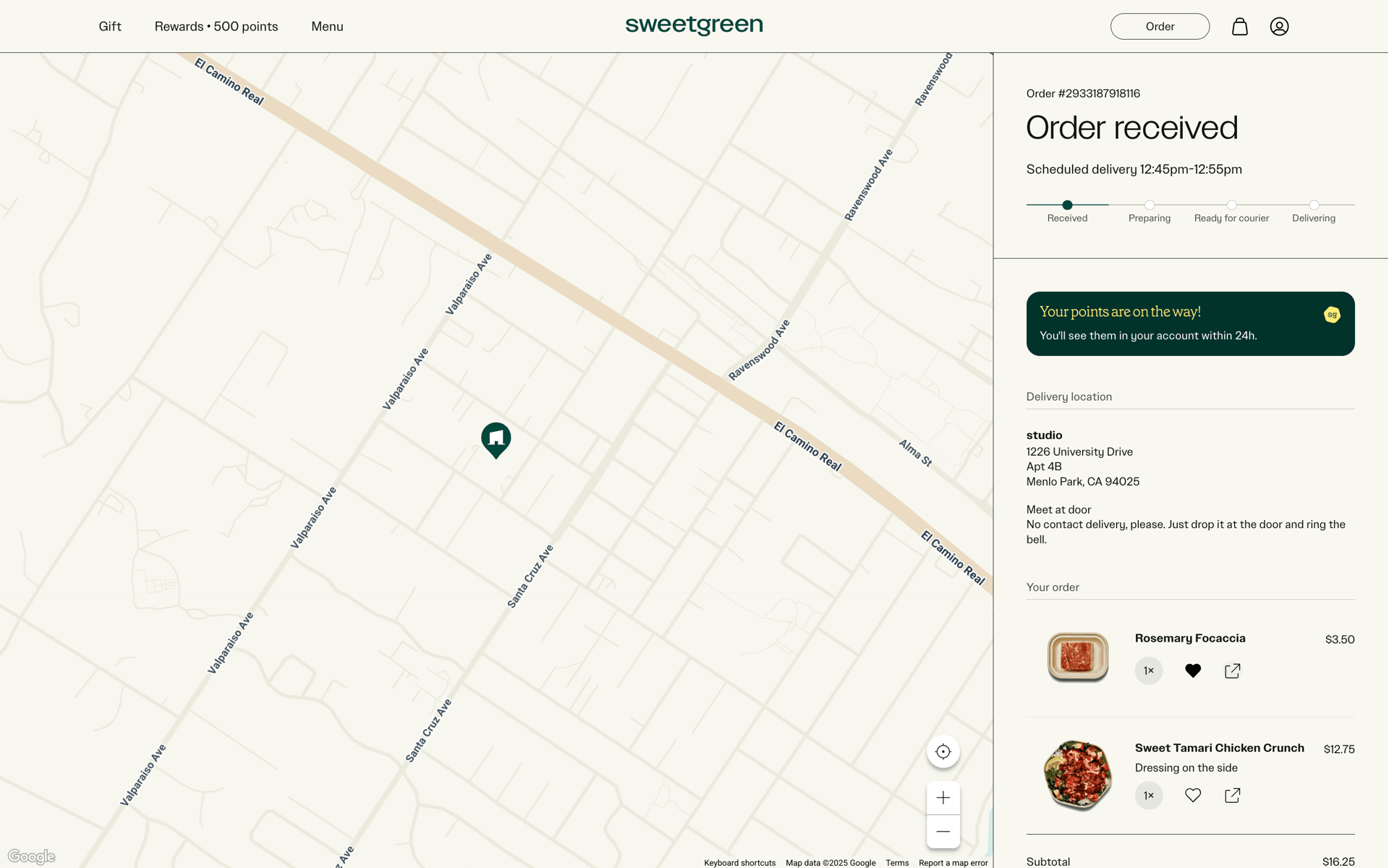 sweetgreen Web Food & Drink interface screenshot 8