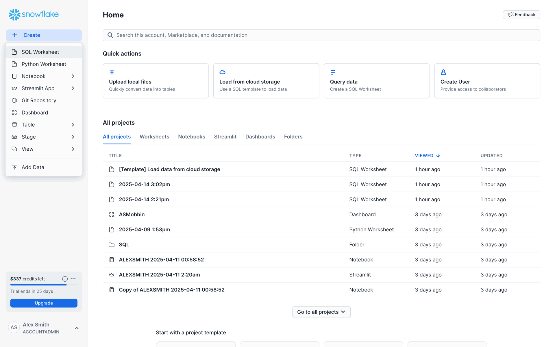 Snowflake Web Developer Tools interface screenshot 6
