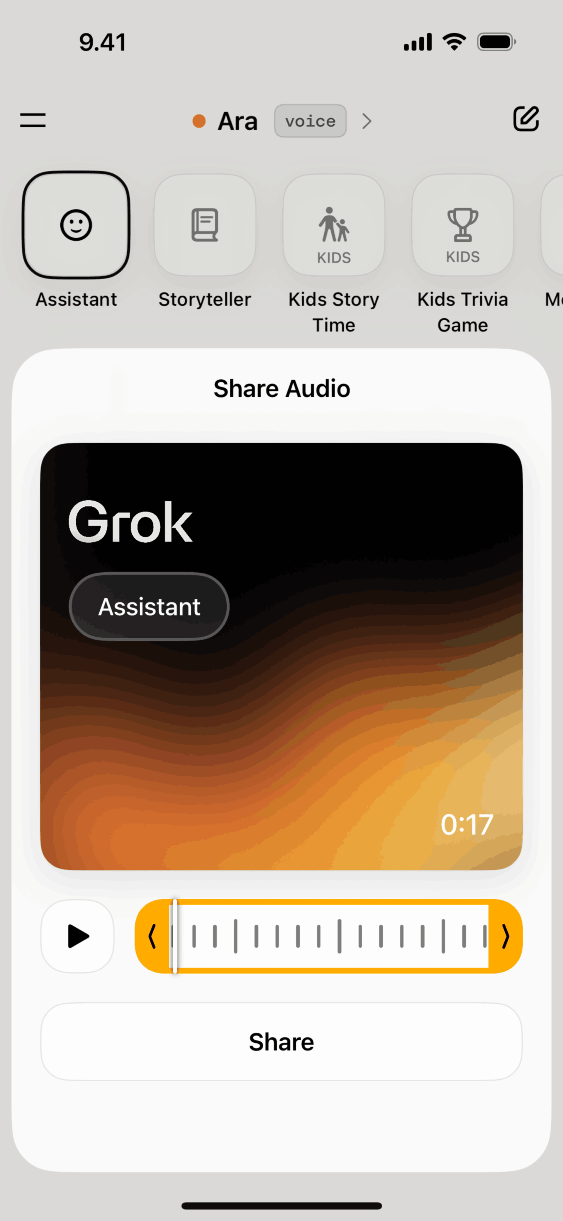 Grok iOS AI interface screenshot 16