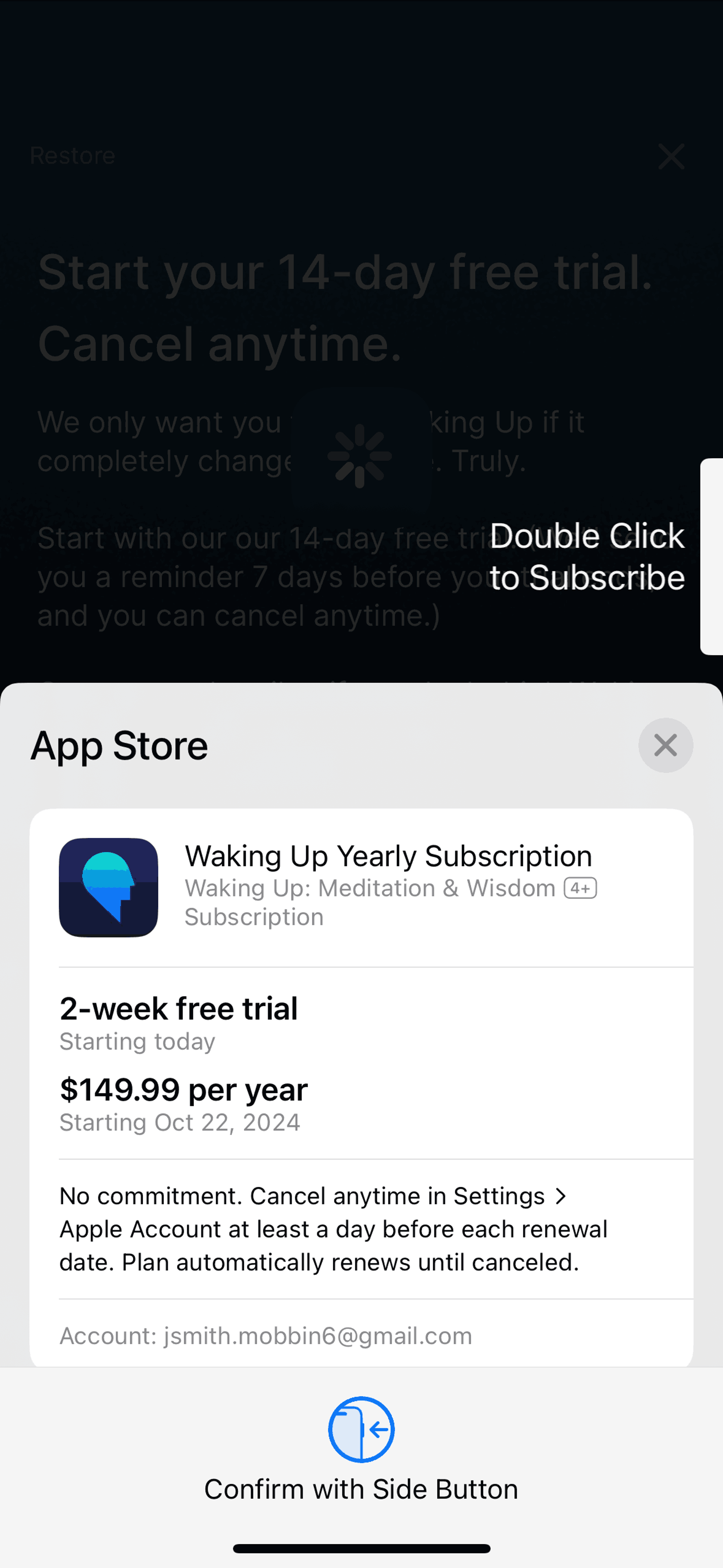 Waking Up iOS Health & Fitness interface screenshot 11