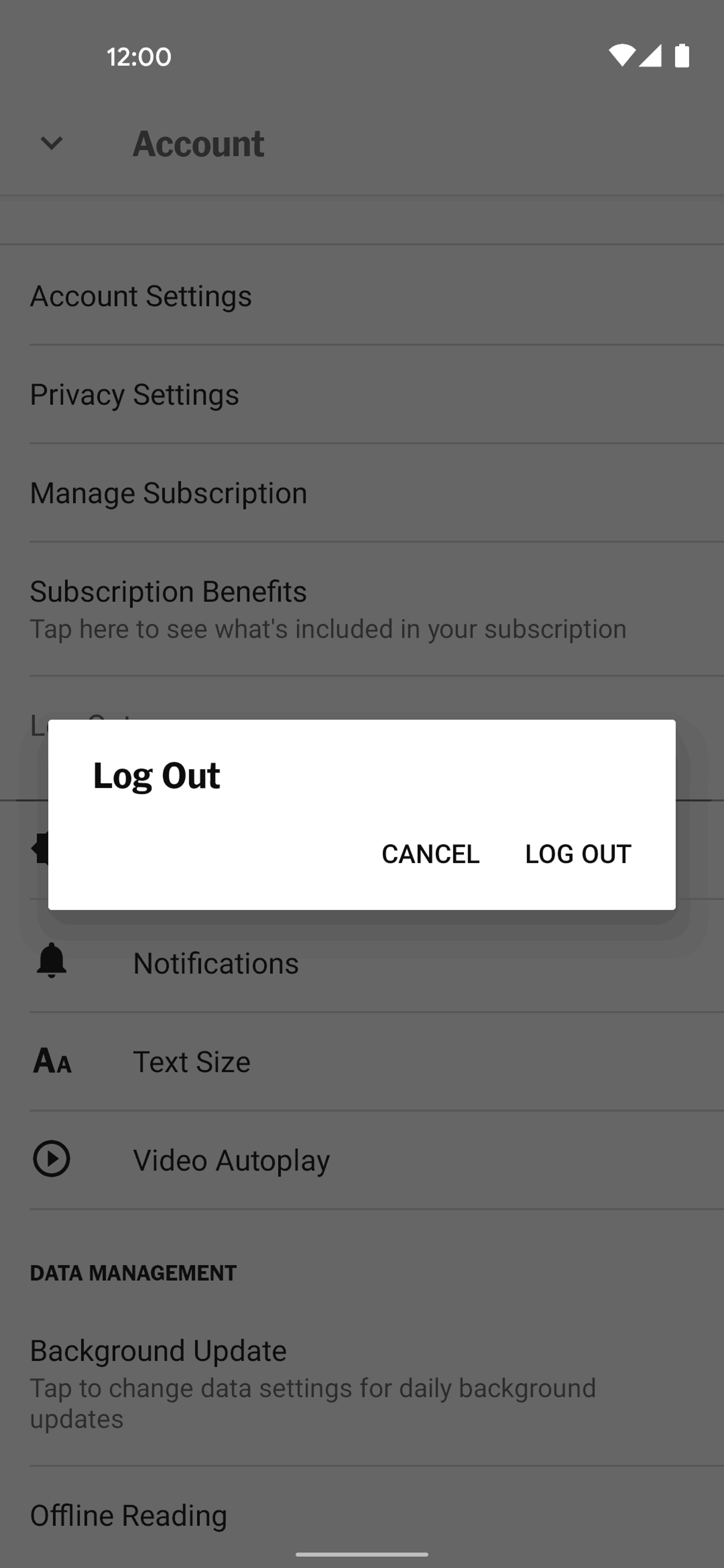 The New York Times Android News interface screenshot 12