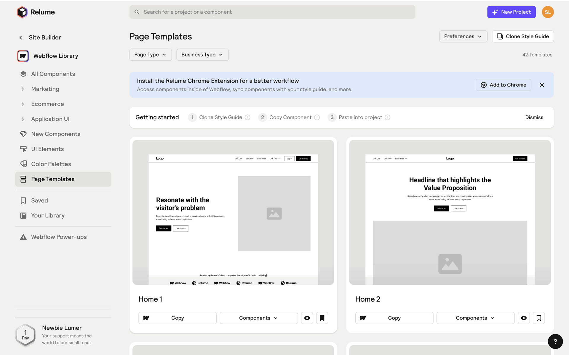 Relume Web AI interface screenshot 23