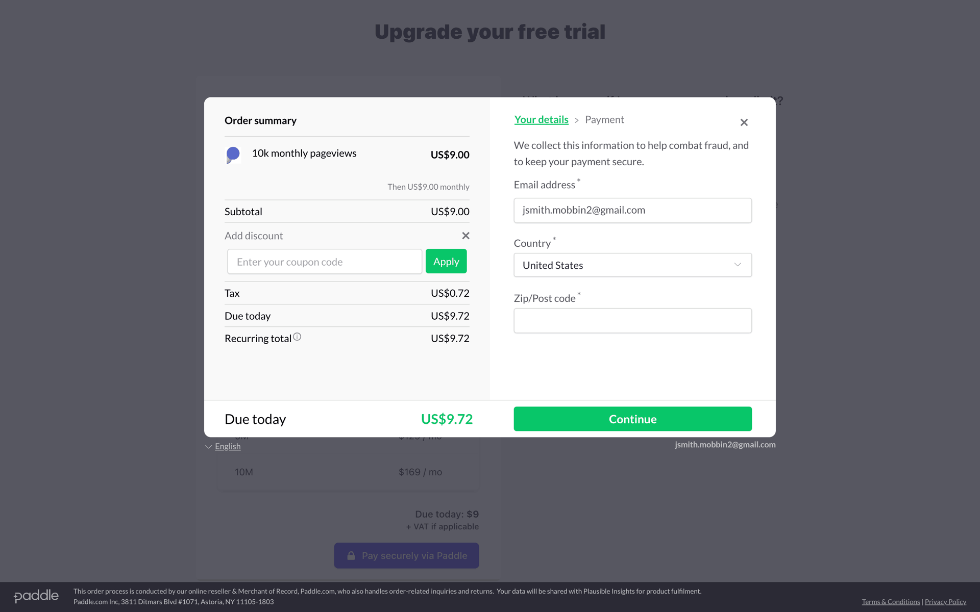 Plausible Analytics Web Business interface screenshot 20