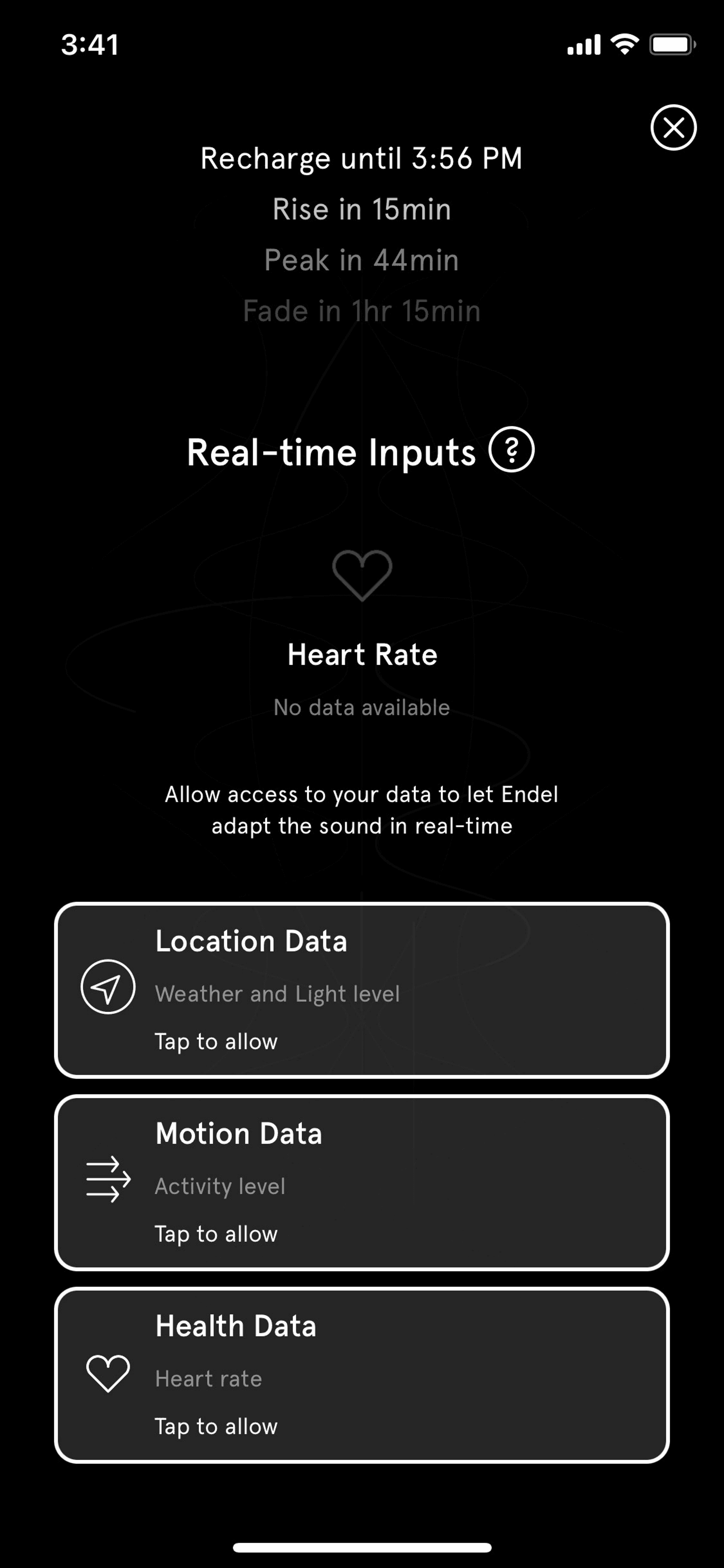 Endel iOS Health & Fitness interface screenshot 17