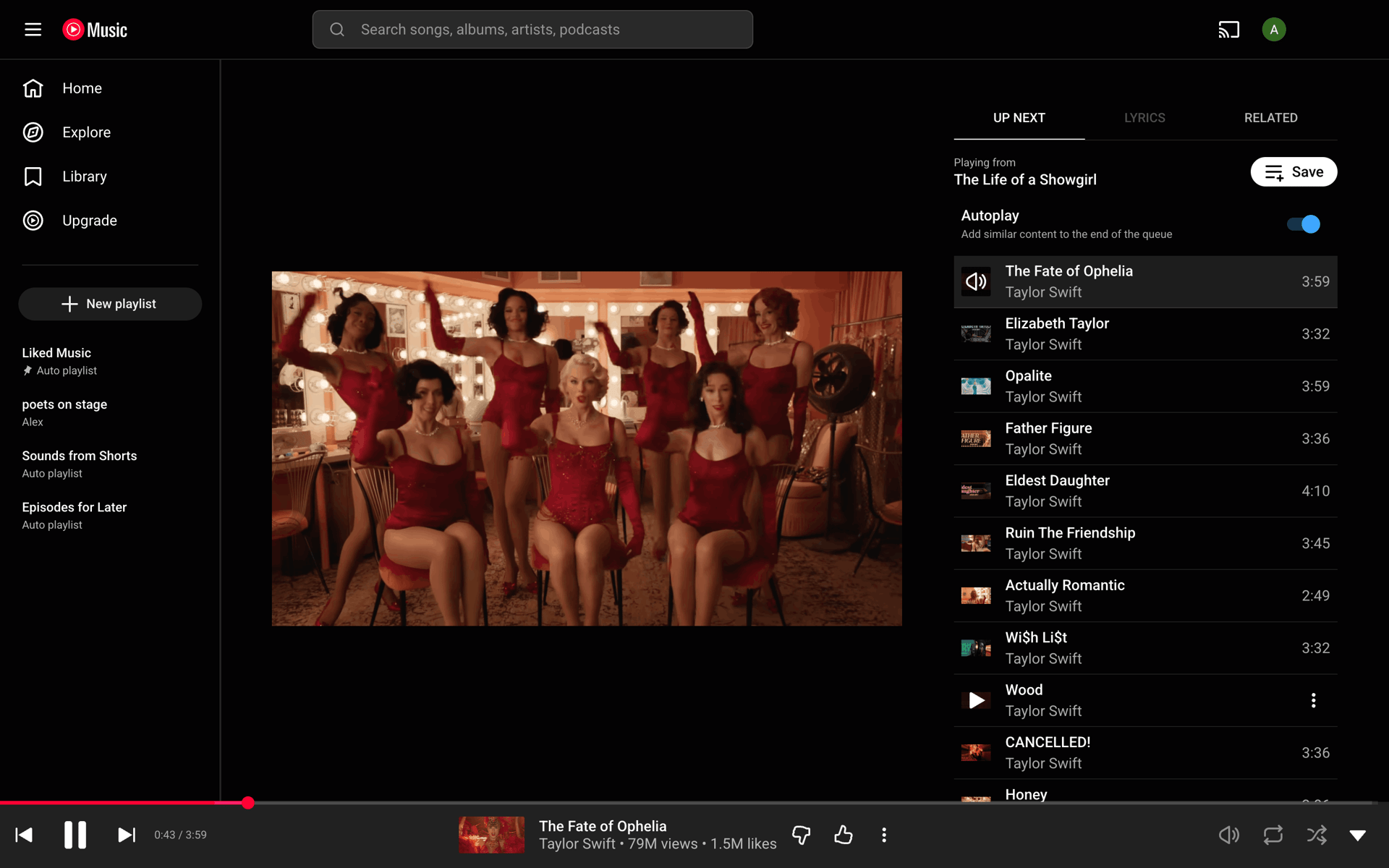 YouTube Music Web Music & Audio interface screenshot 3