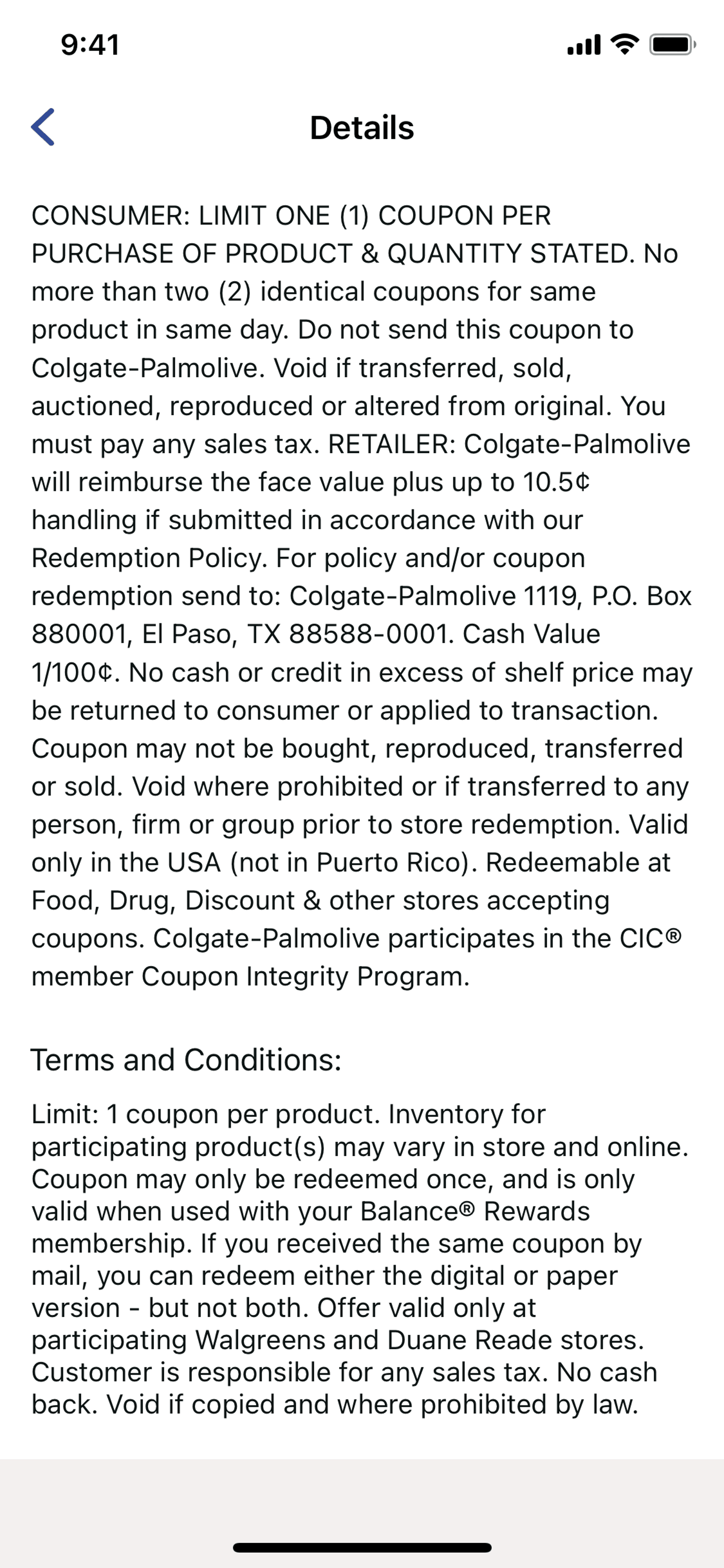 Walgreens iOS Shopping interface screenshot 17