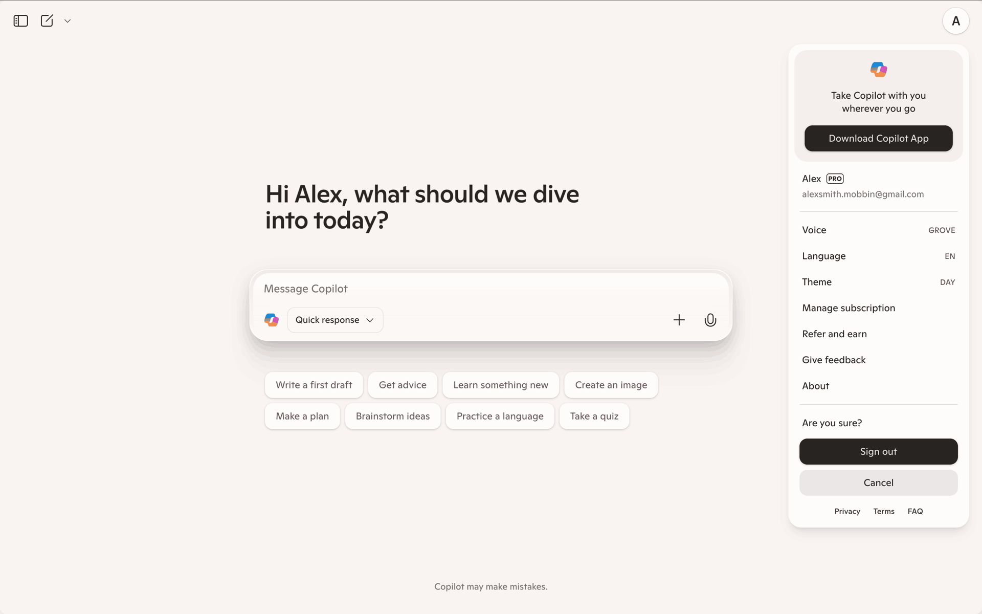 Microsoft Copilot Web AI interface screenshot 15