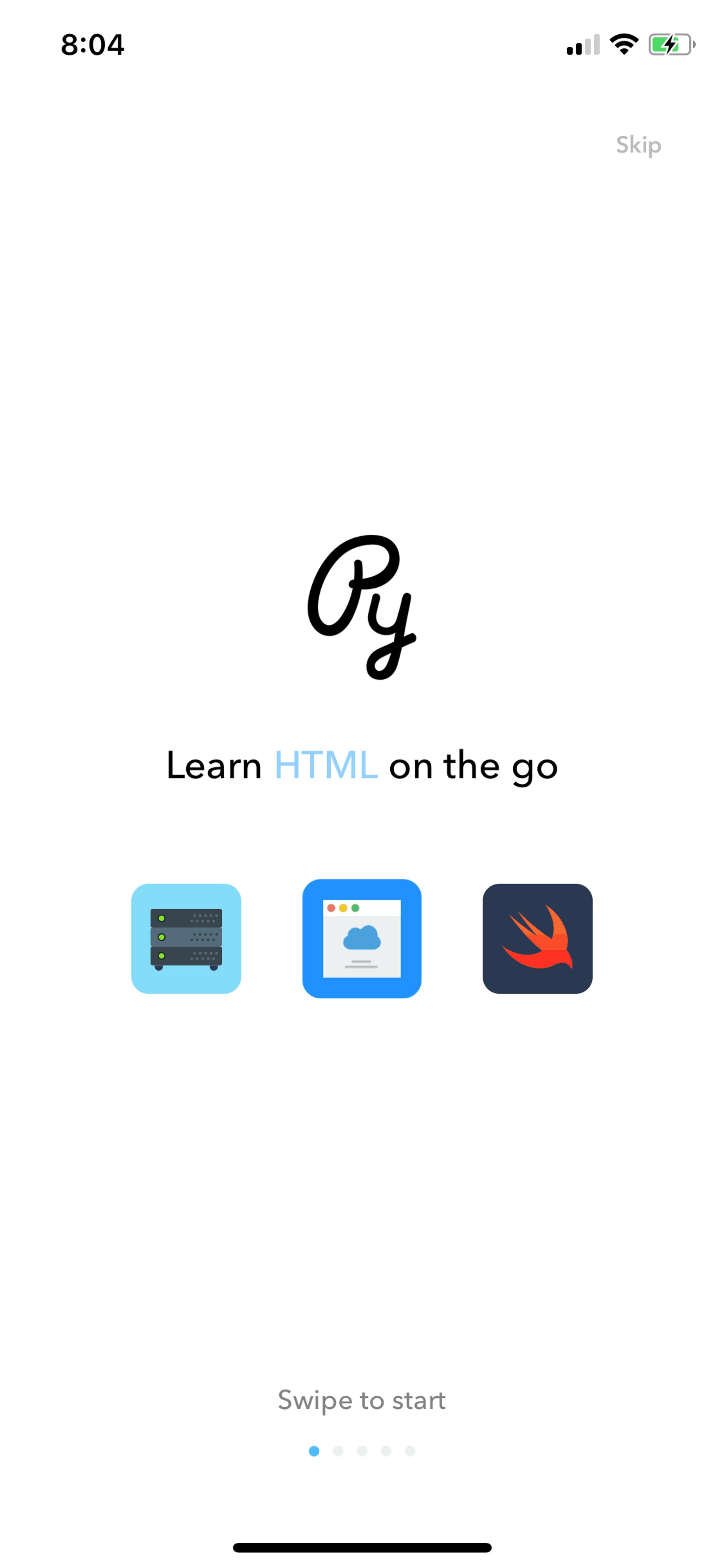 Py iOS Education interface screenshot 2
