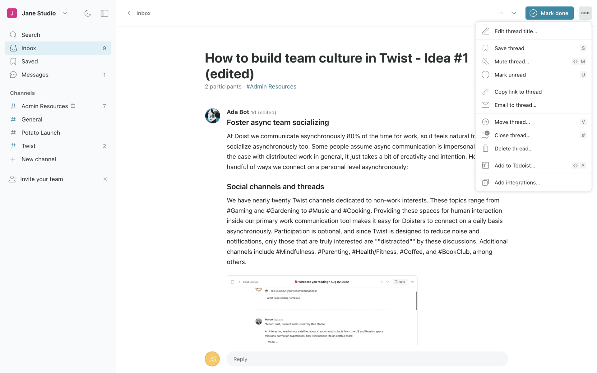 Twist Web Business interface screenshot 15