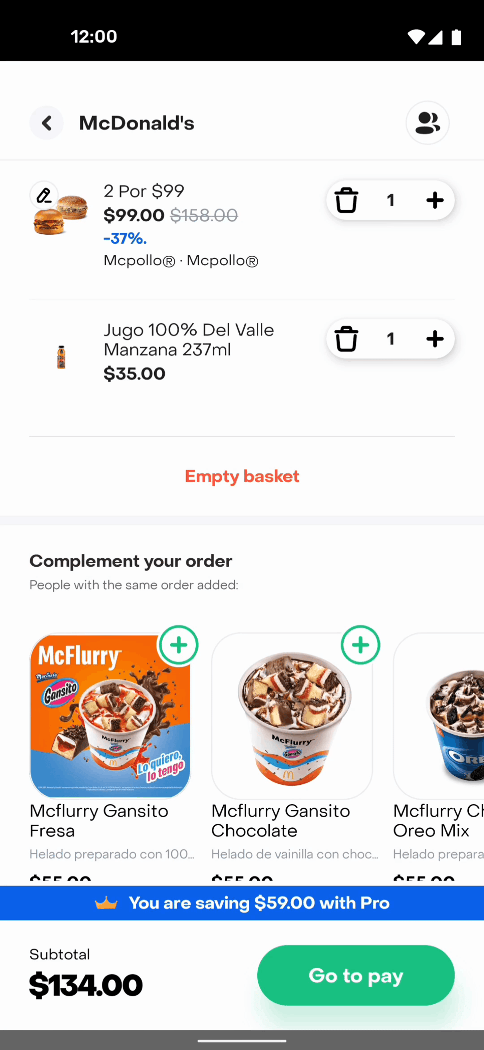 Rappi Android Food & Drink interface screenshot 3