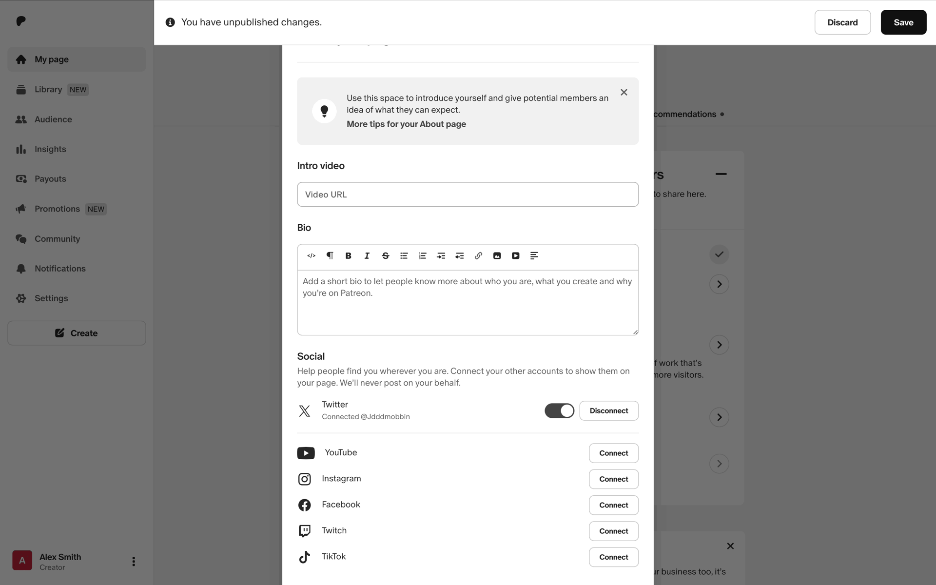 Patreon Web Social Networking interface screenshot 22