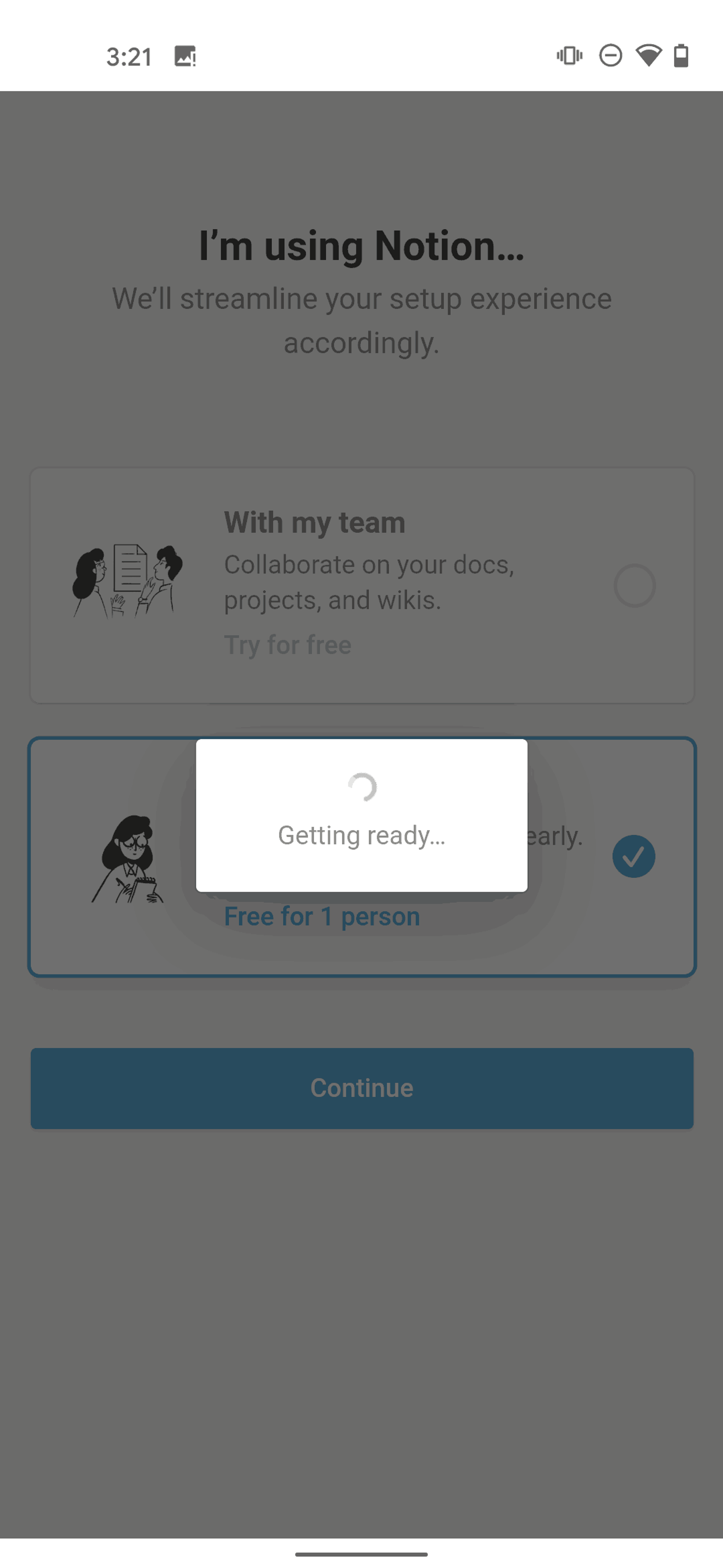 Notion Android Collaboration interface screenshot 7
