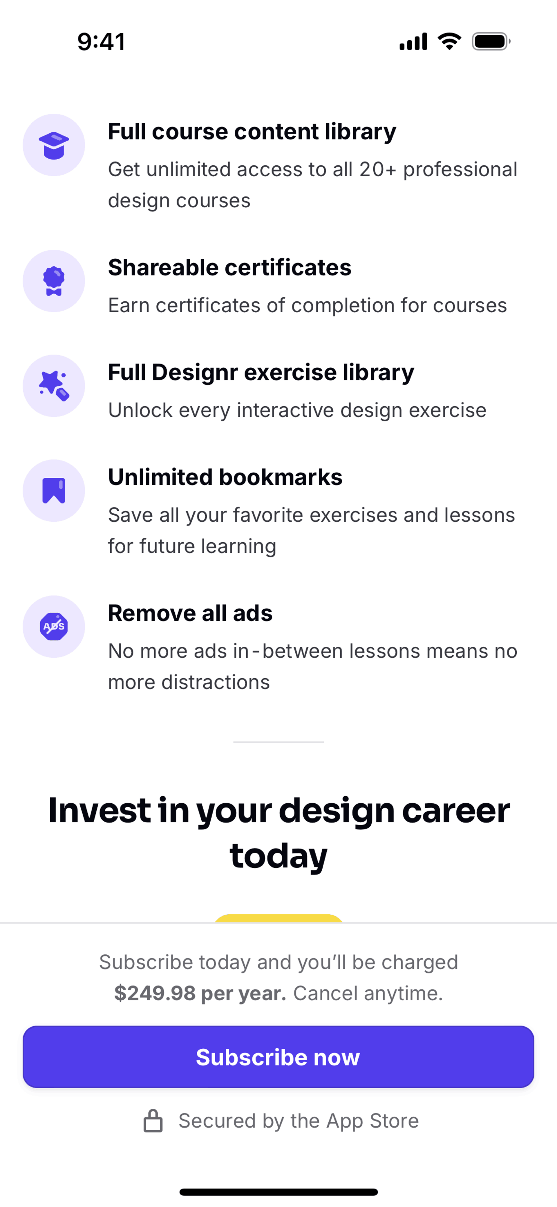 Uxcel Go iOS Education interface screenshot 9