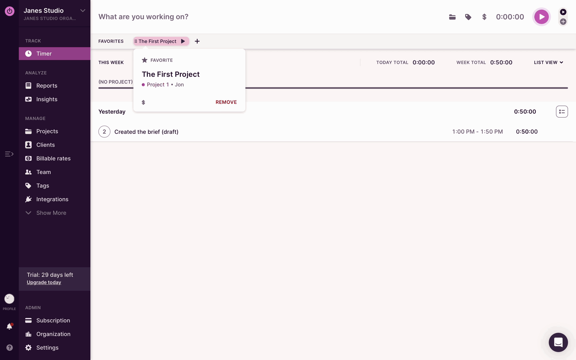 Toggl Track Web Business interface screenshot 22