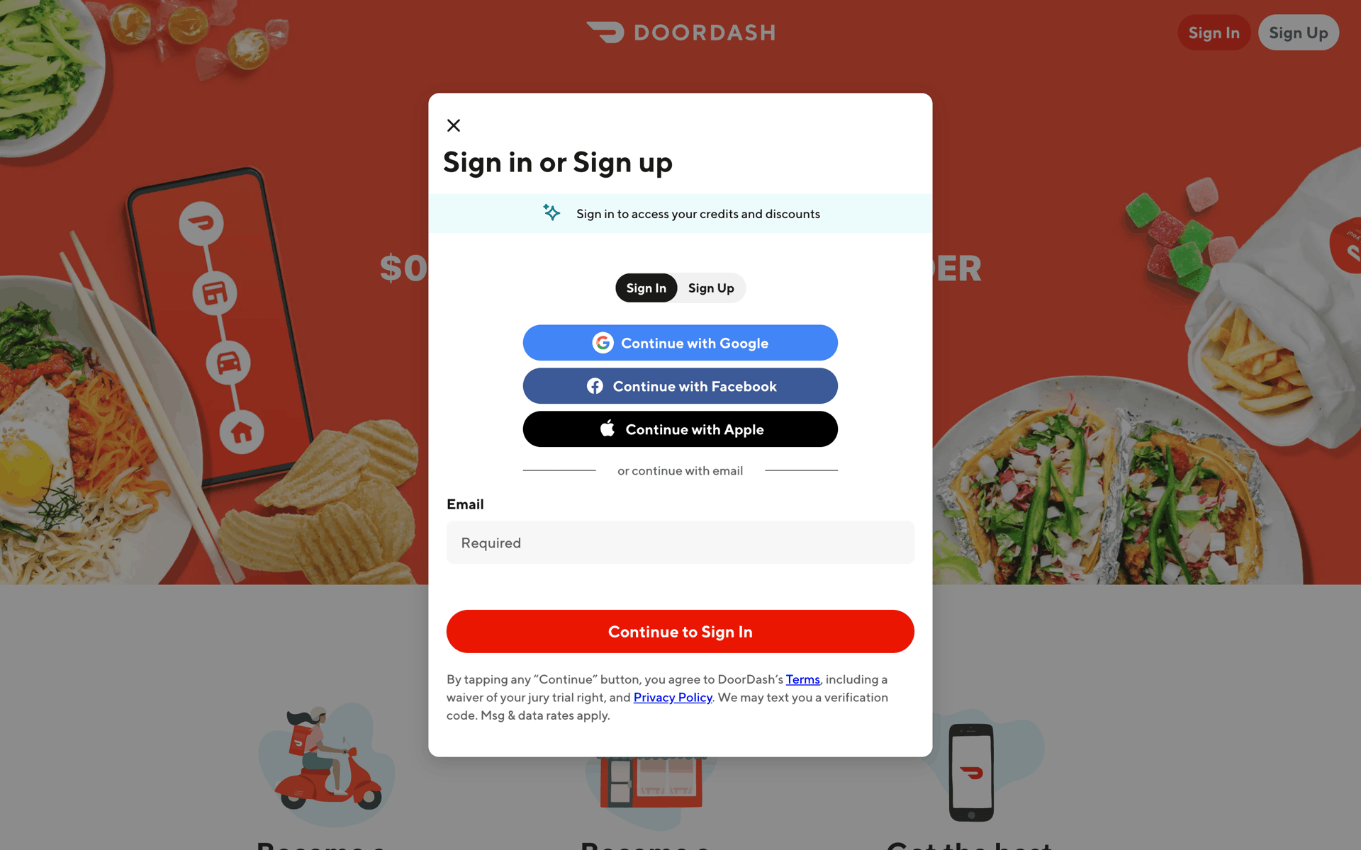DoorDash Web Shopping interface screenshot 18