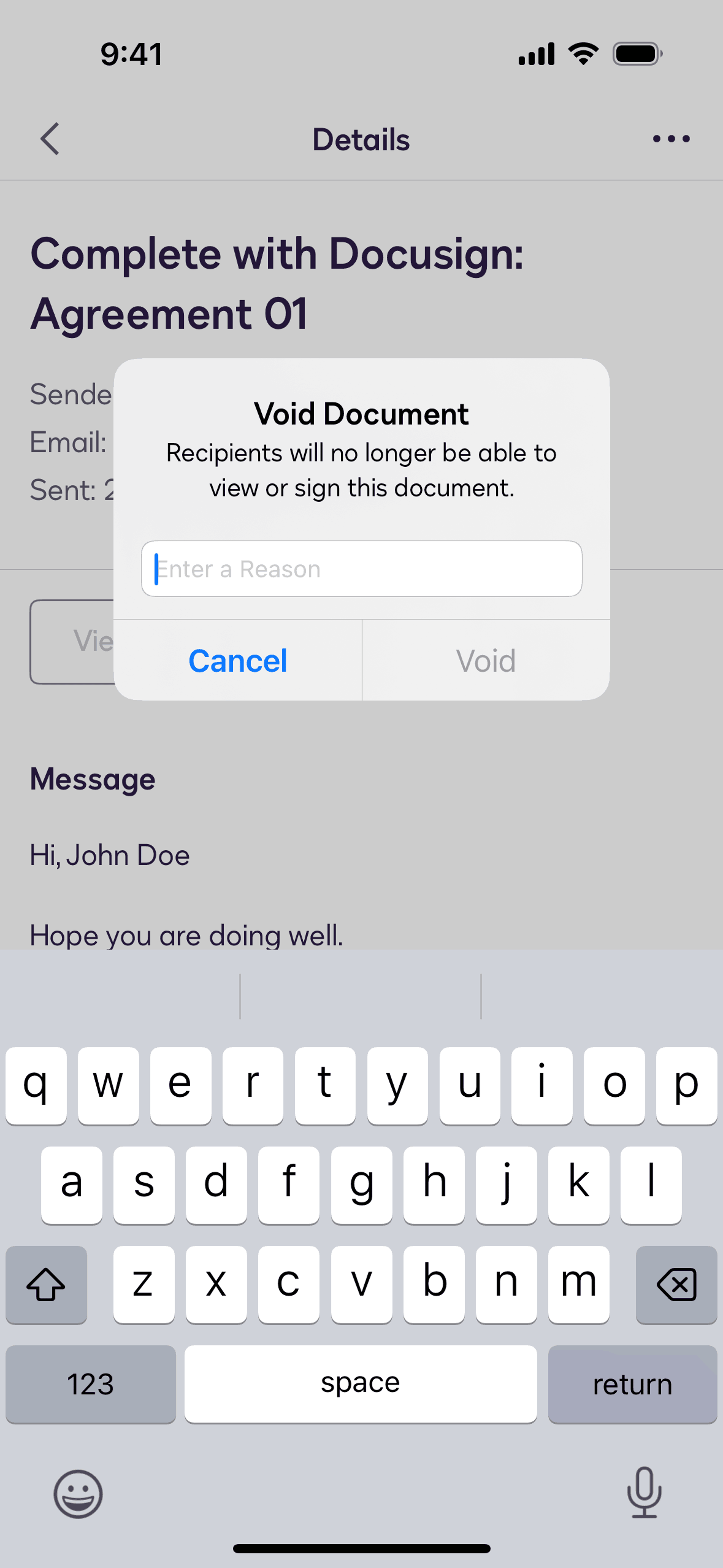 Docusign iOS Productivity interface screenshot 21