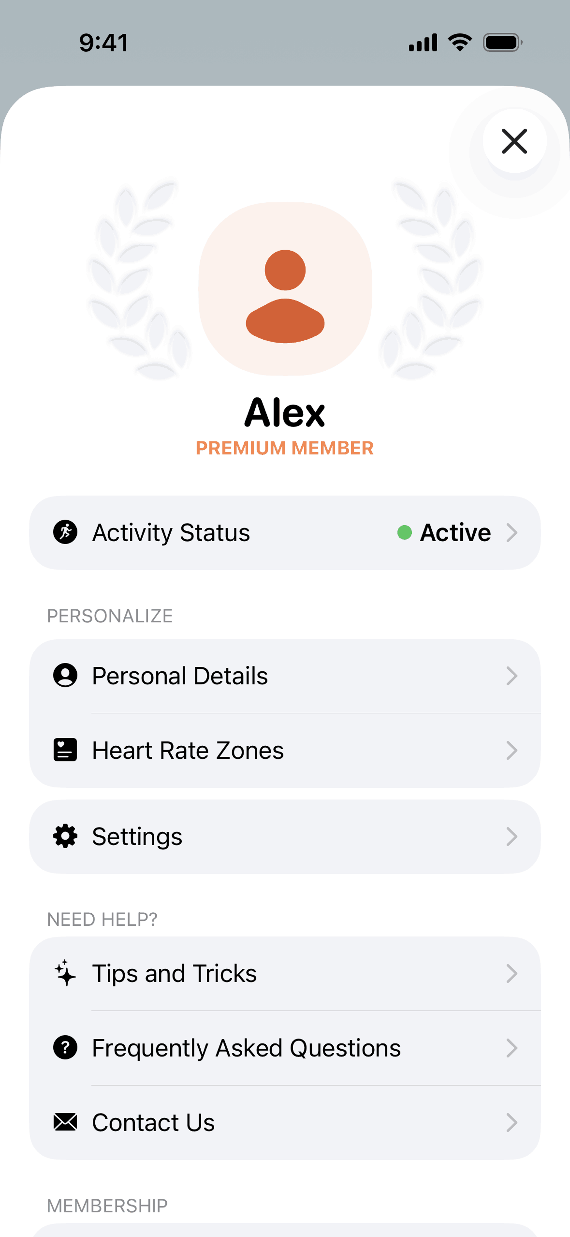 Gentler Streak iOS Health & Fitness interface screenshot 8