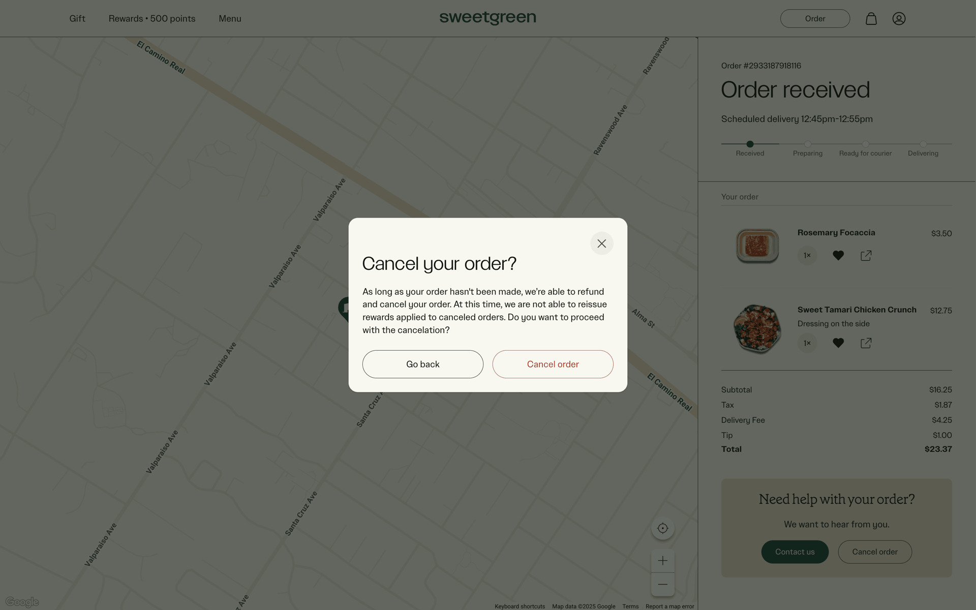sweetgreen Web Food & Drink interface screenshot 9