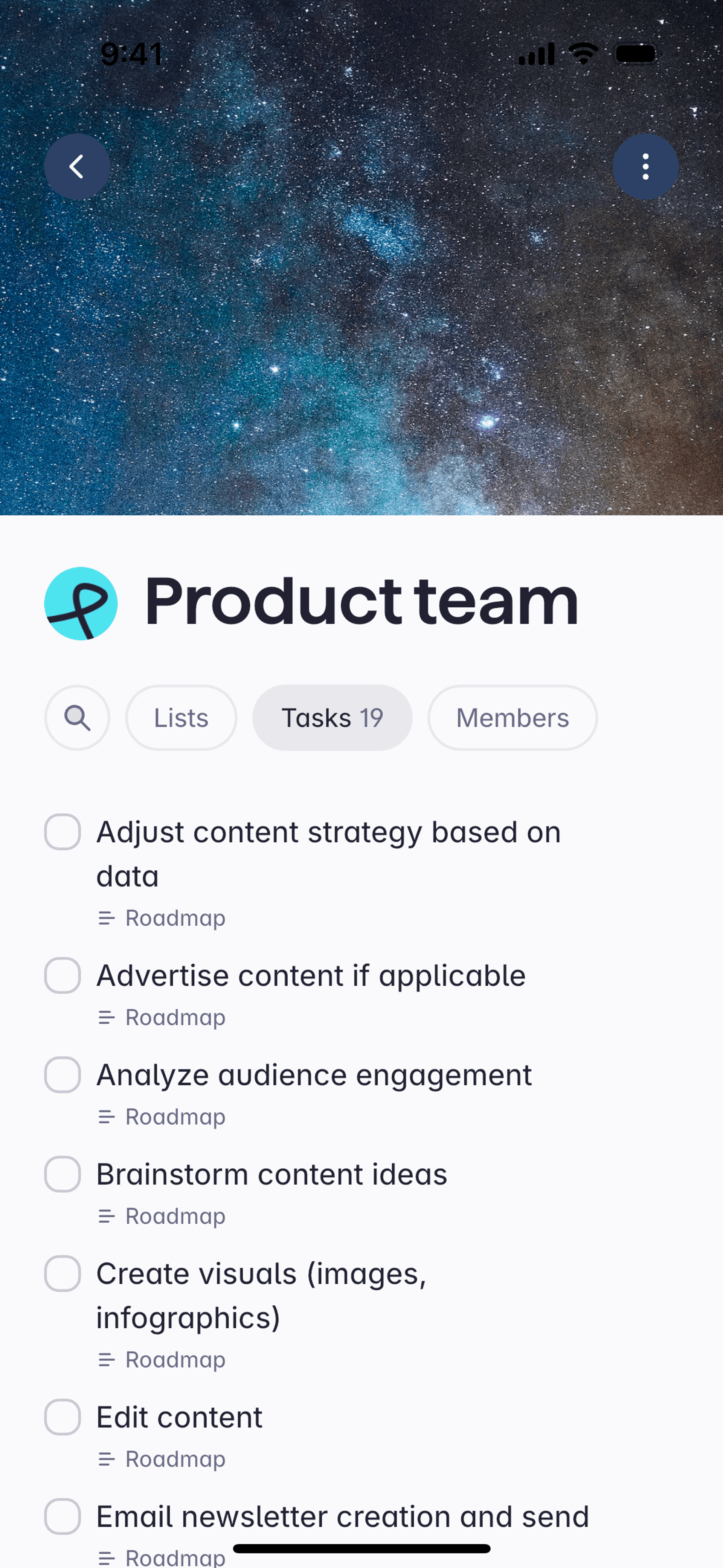 Superlist iOS Productivity interface screenshot 13