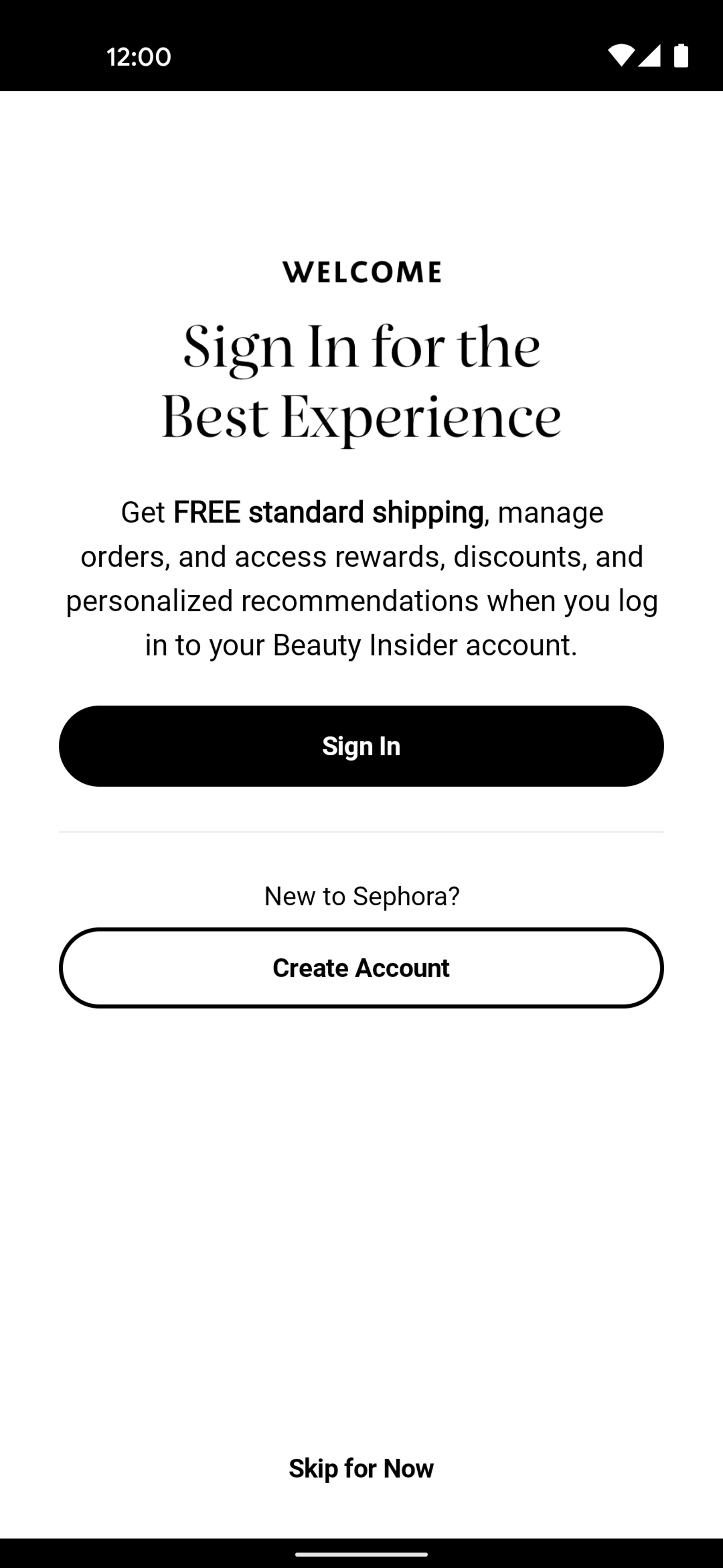 Sephora Android Shopping interface screenshot 6