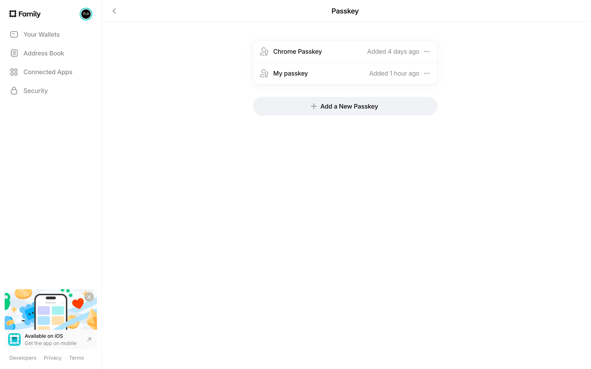 Family Web Crypto & Web3 interface screenshot 8