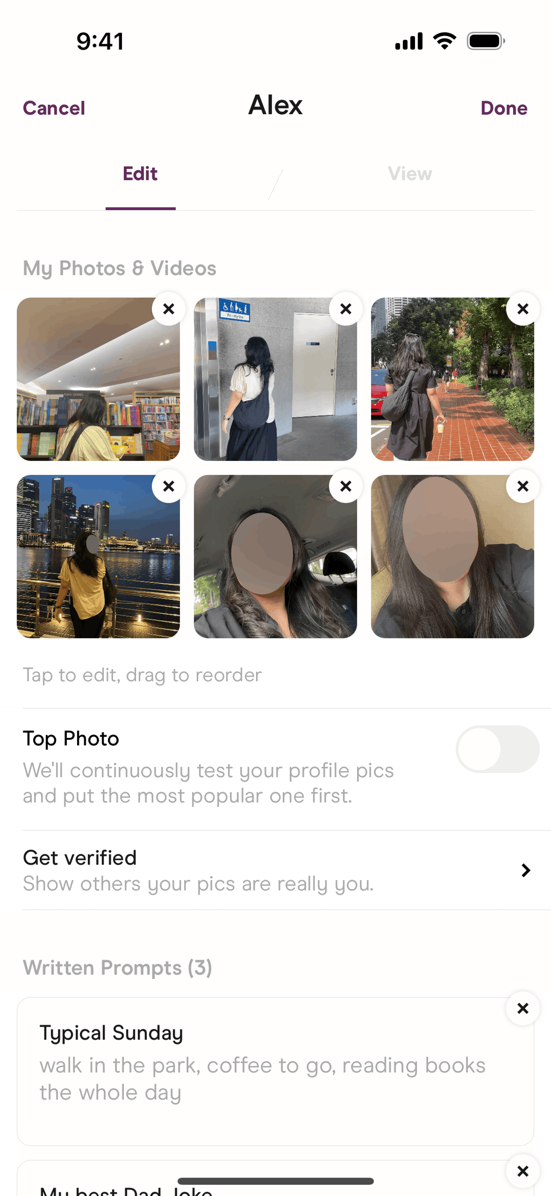 Hinge iOS Lifestyle interface screenshot 21