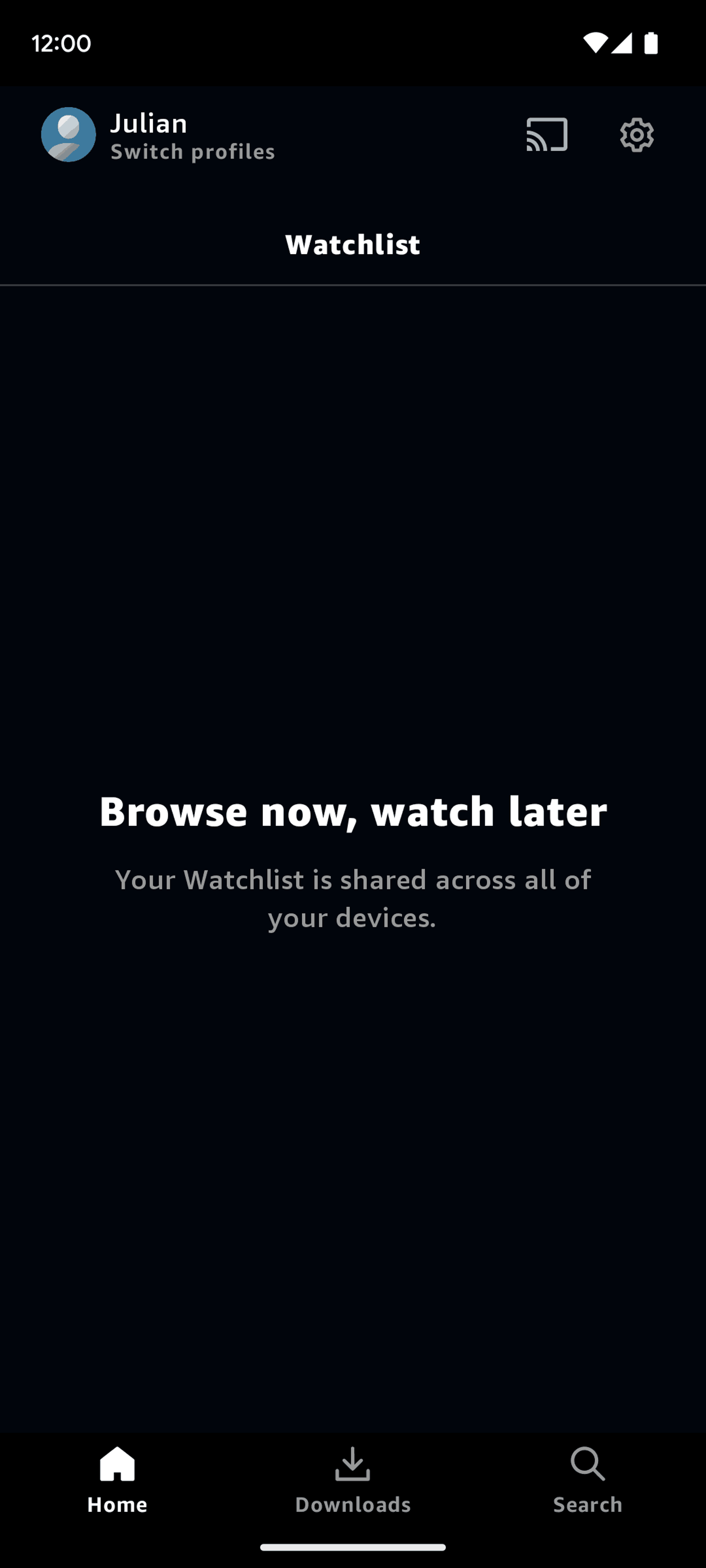 Prime Video Android Entertainment interface screenshot 8
