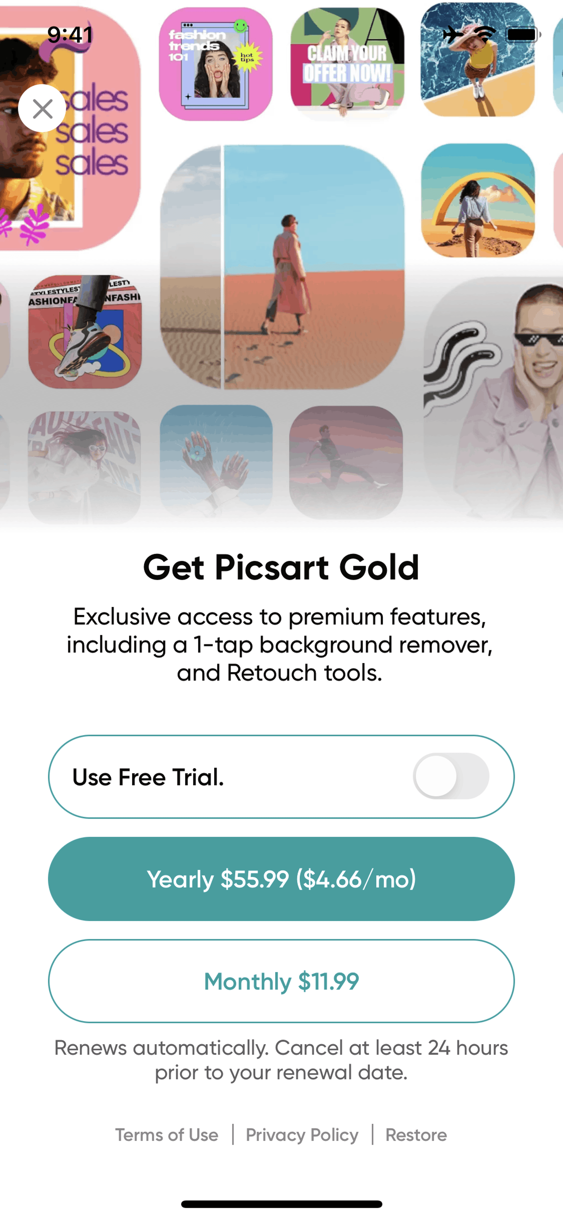 Picsart iOS Photo & Video interface screenshot 10