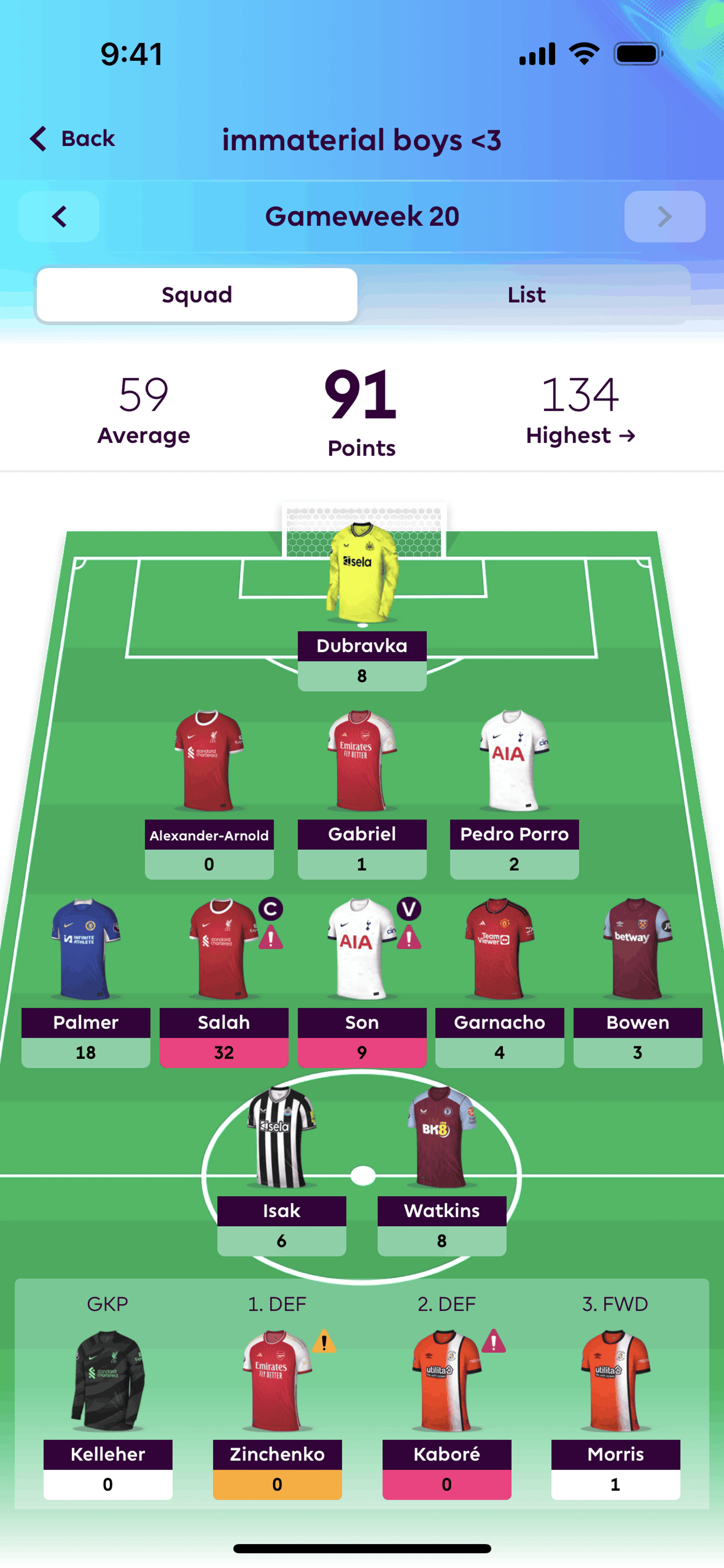 Premier League iOS Sports interface screenshot 14