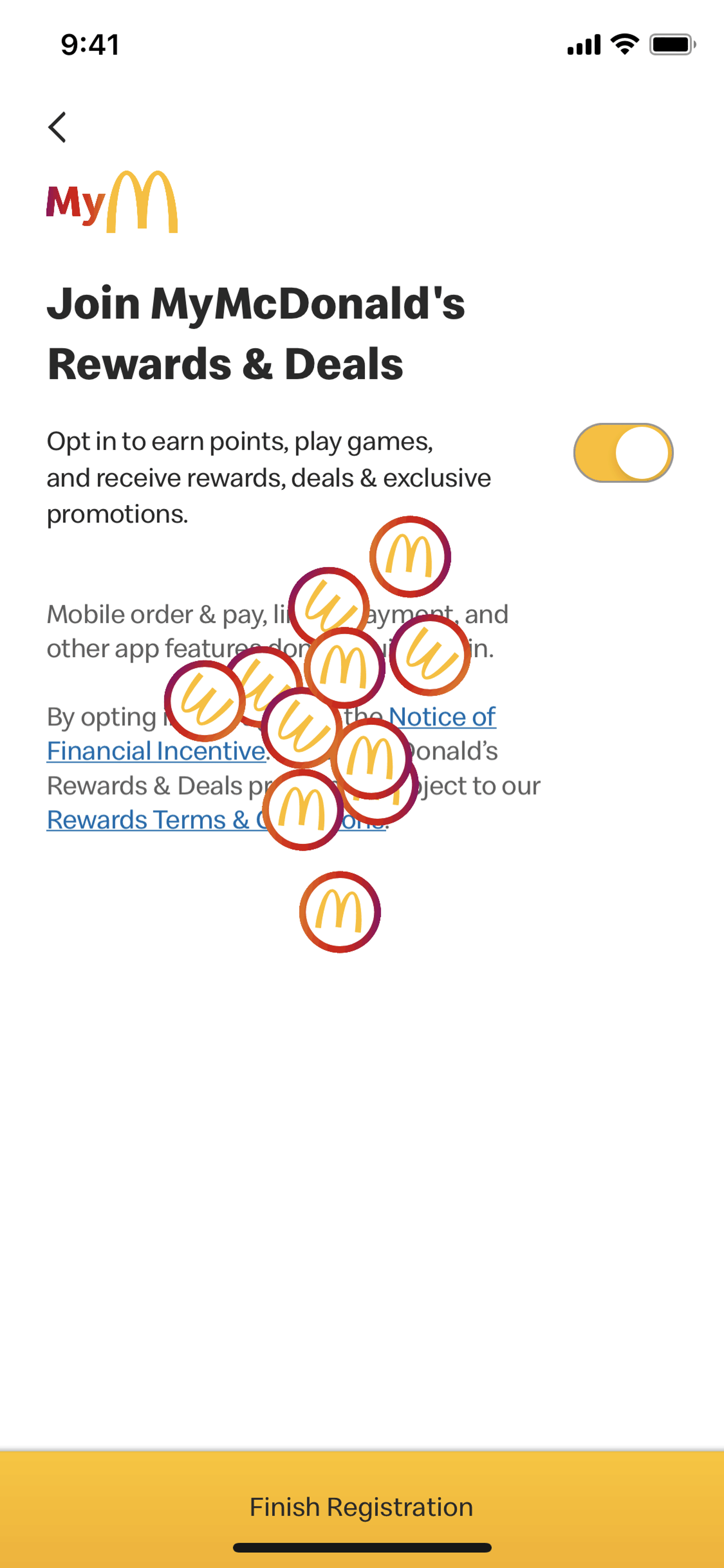 McDonald's iOS Food & Drink interface screenshot 10