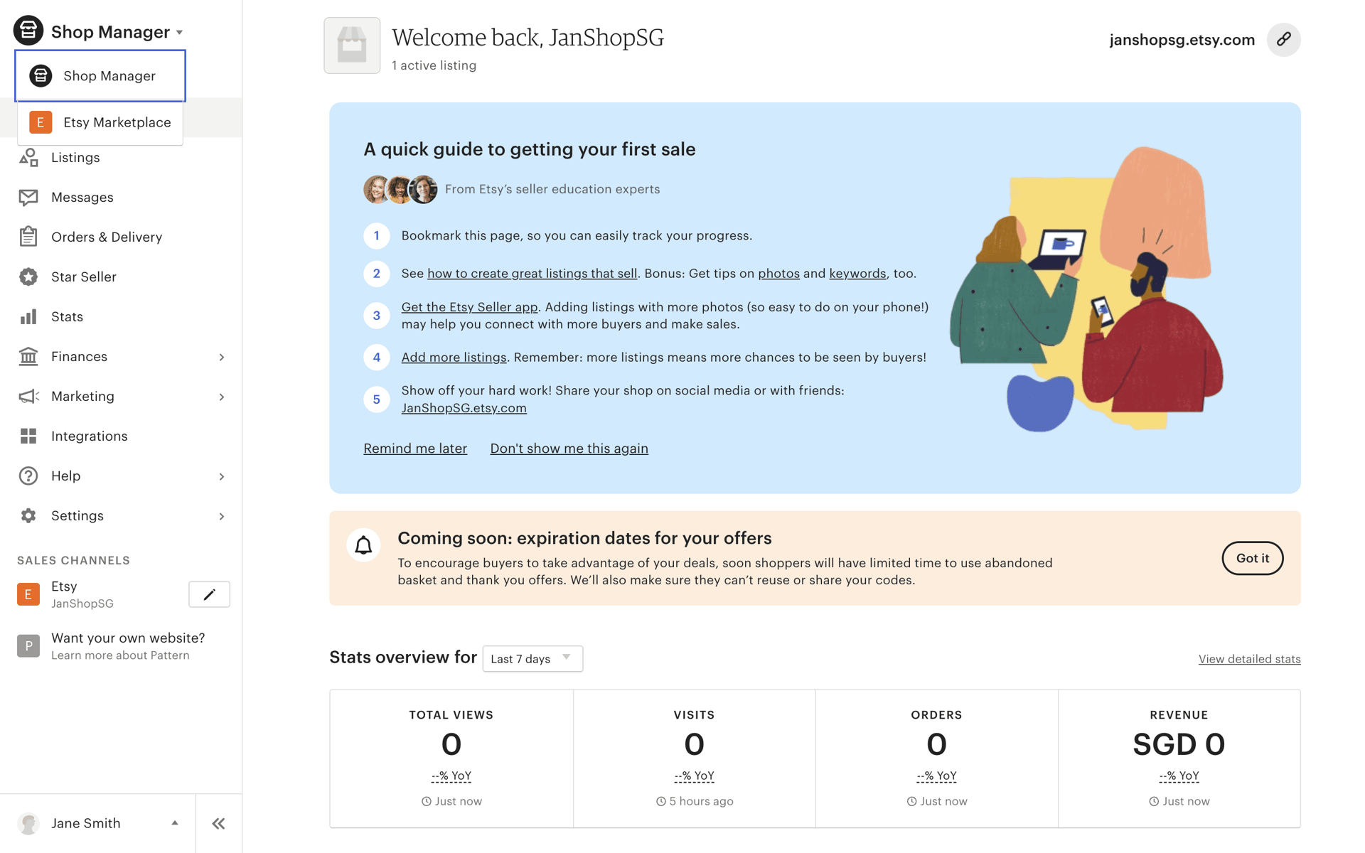 Etsy Web Business interface screenshot 22