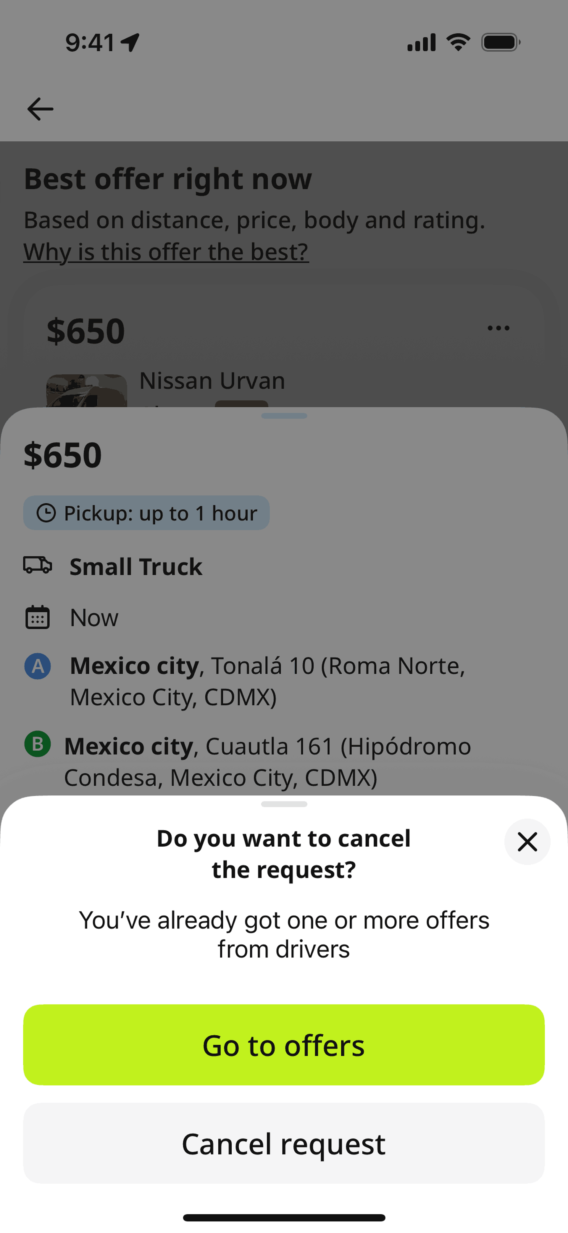 inDrive iOS Travel & Transportation interface screenshot 10