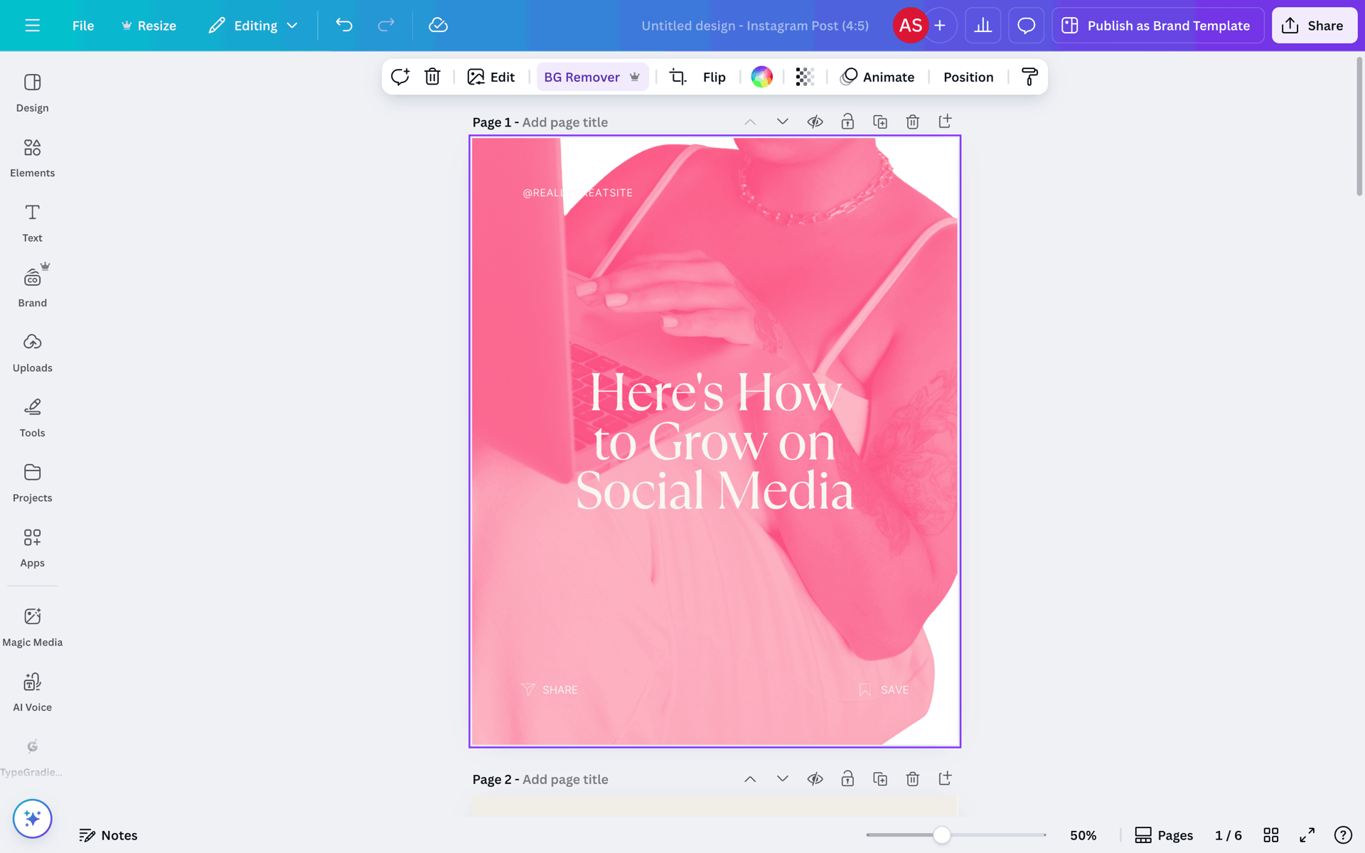 Canva Web Photo & Video interface screenshot 3