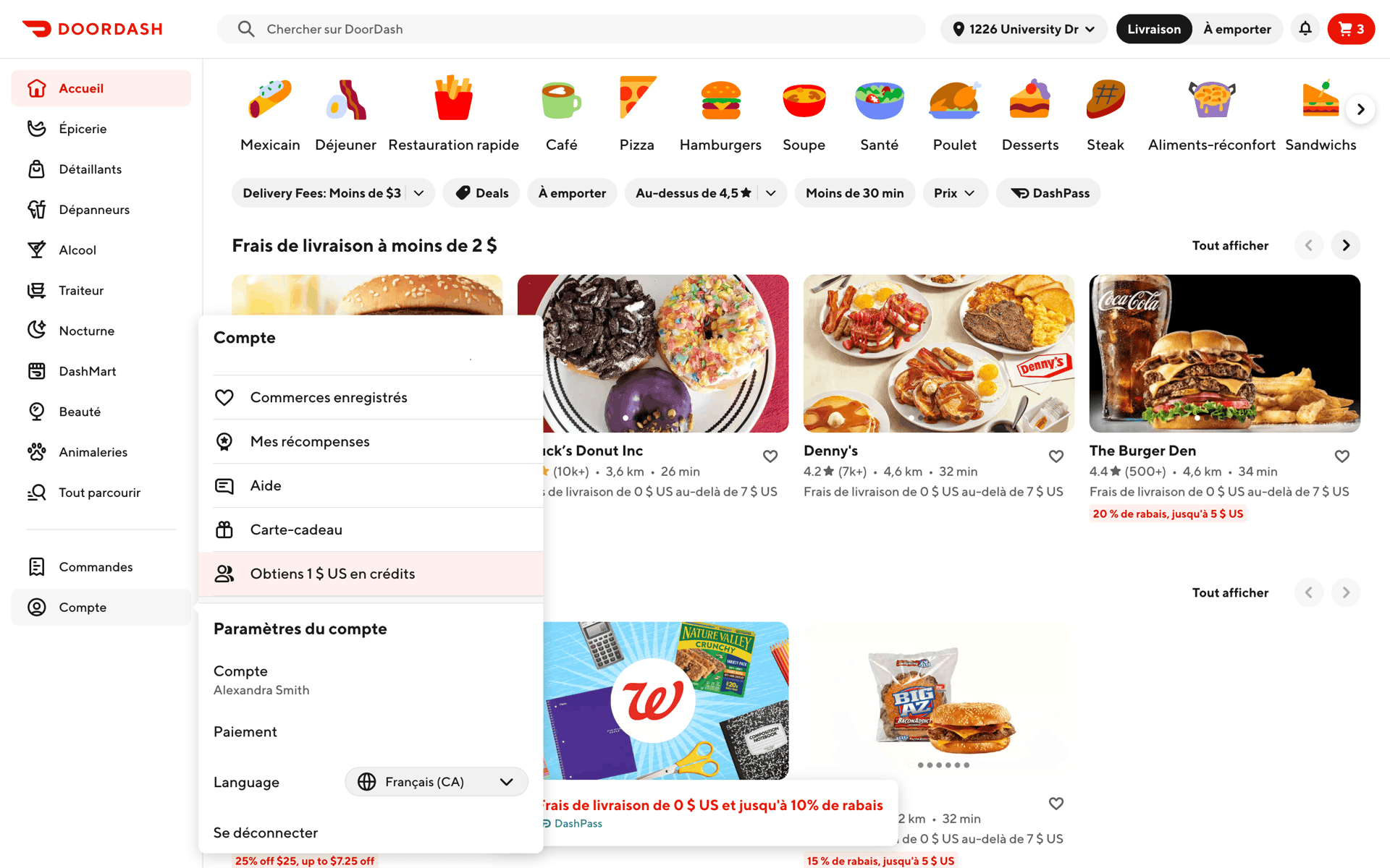 DoorDash Web Shopping interface screenshot 12