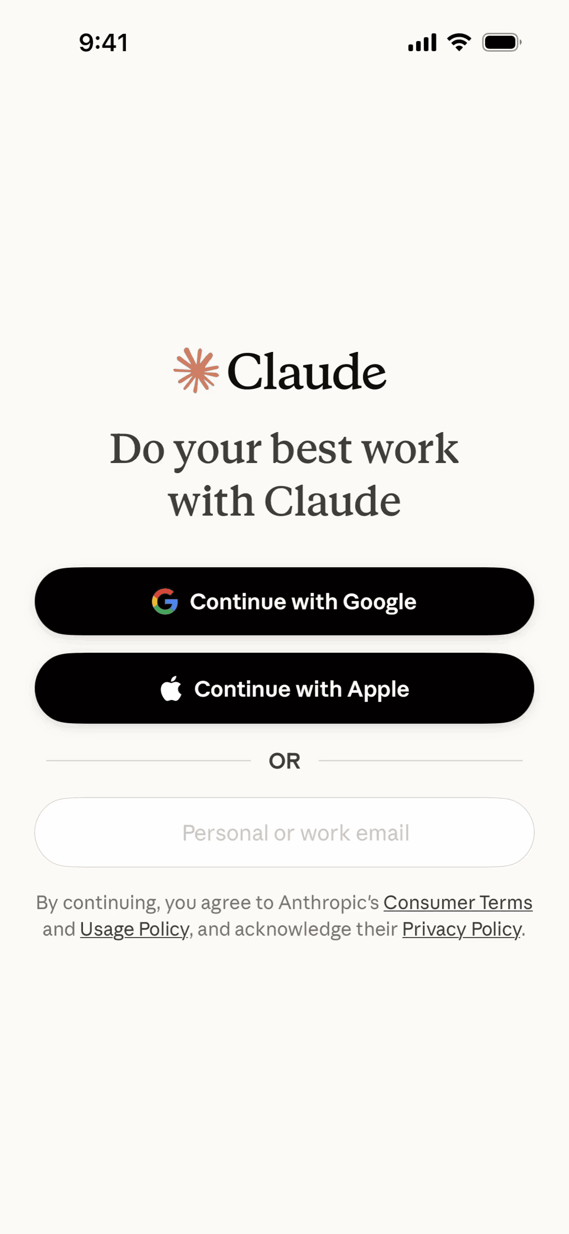 Claude iOS AI interface screenshot 1