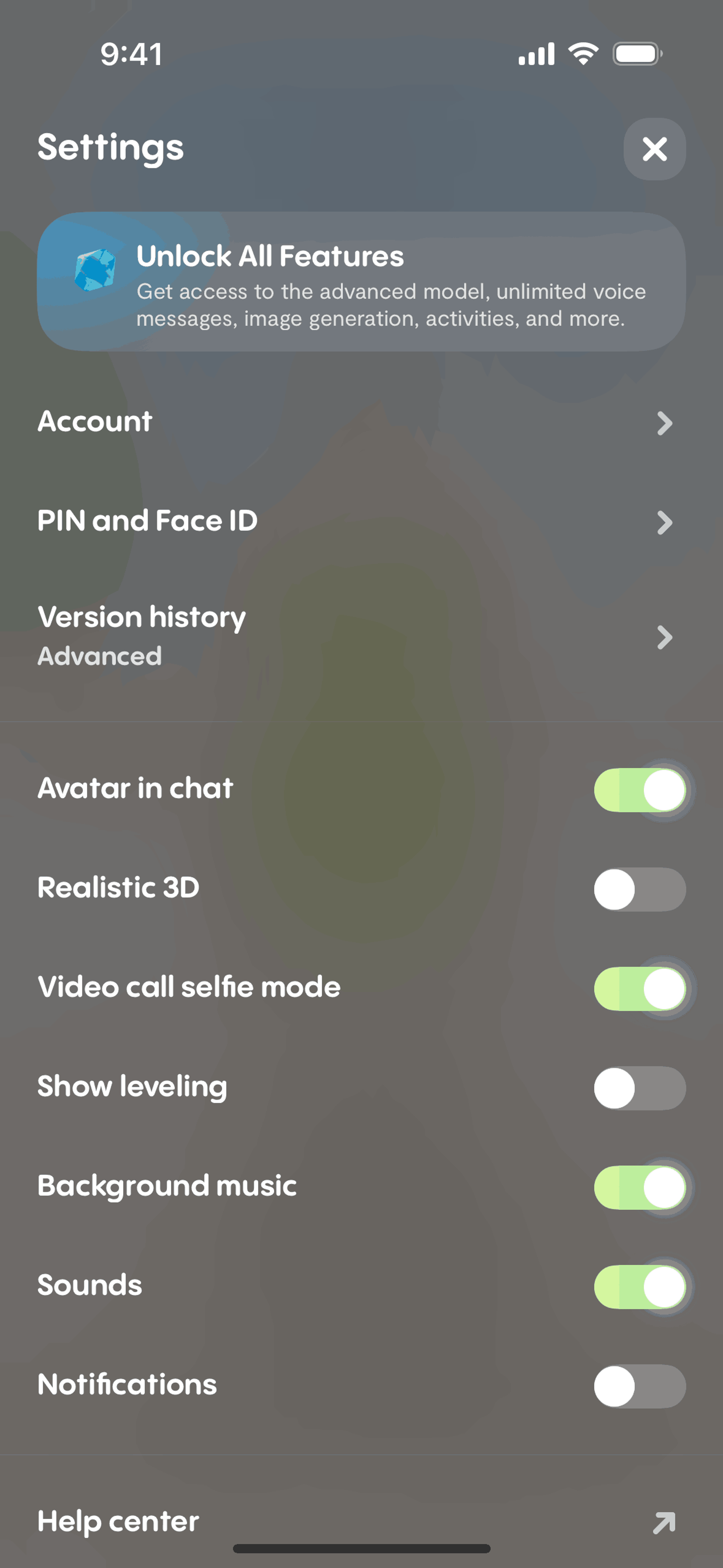 Replika iOS Health & Fitness interface screenshot 14